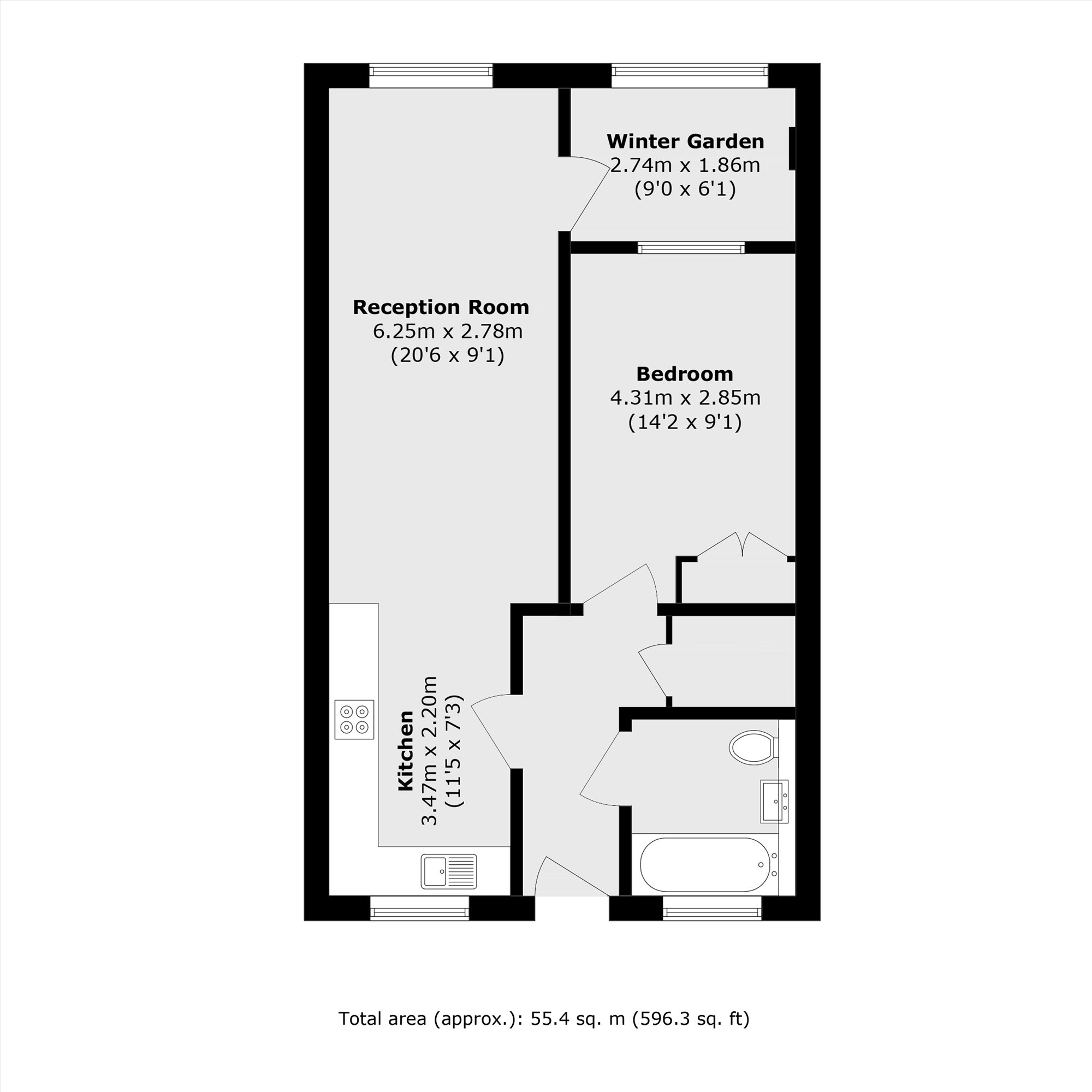 Flat 203, 2, White Post Lane, LONDON floorplan