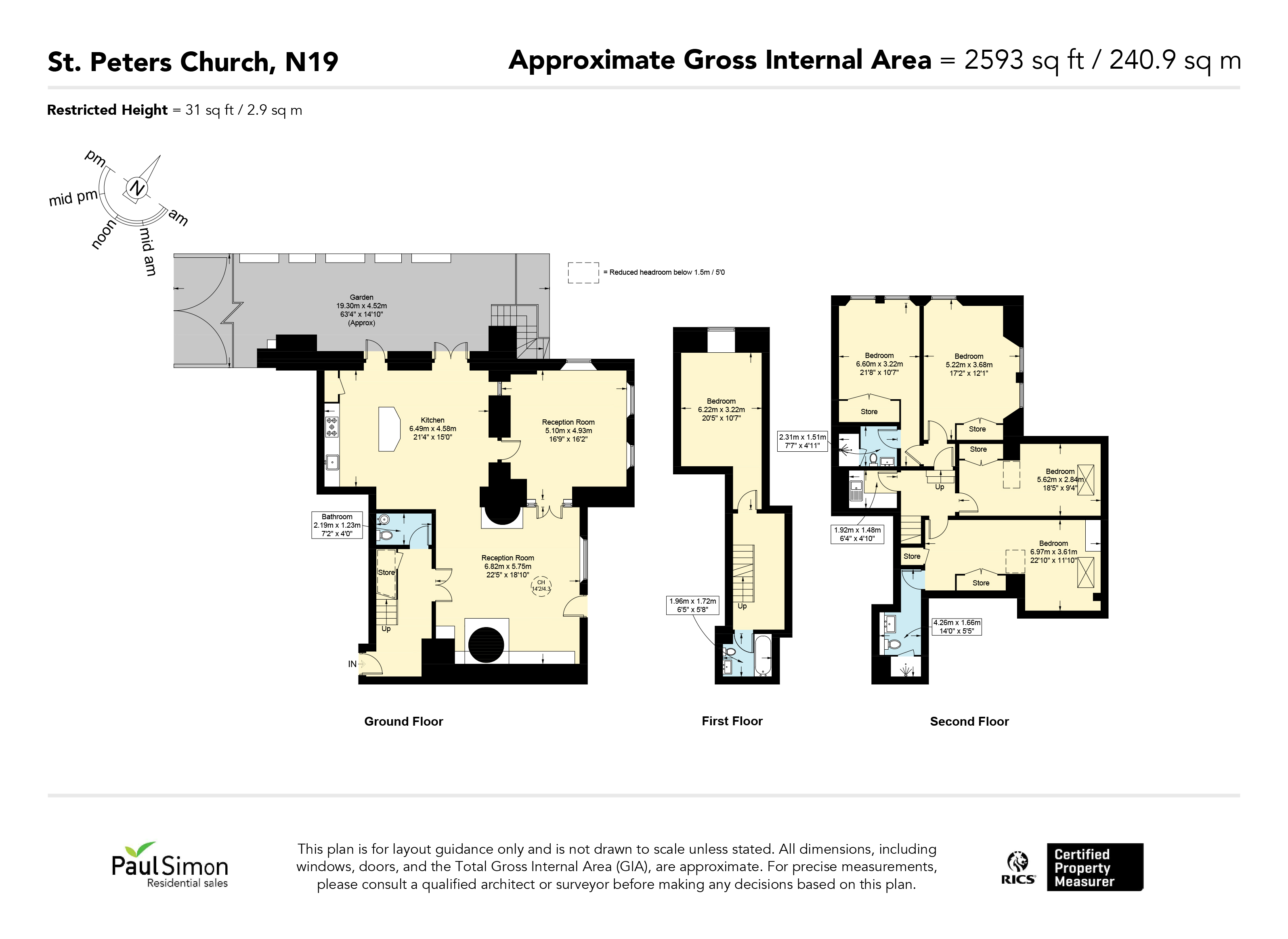 Flat 6 St. Peters Church, 124, Dartmouth Park Hill, London floorplan