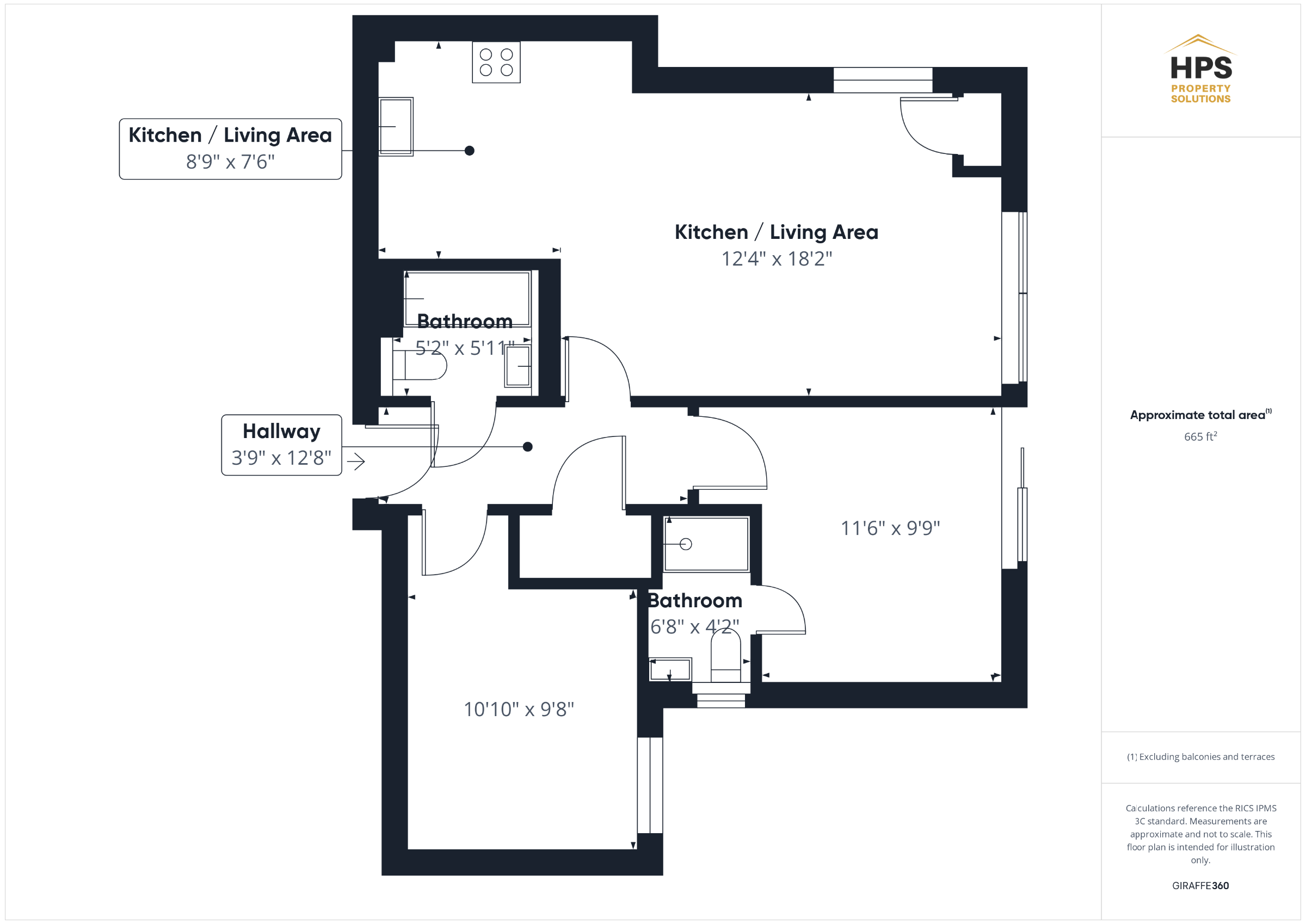 Flat 3, Hills Court, Cambridge floorplan