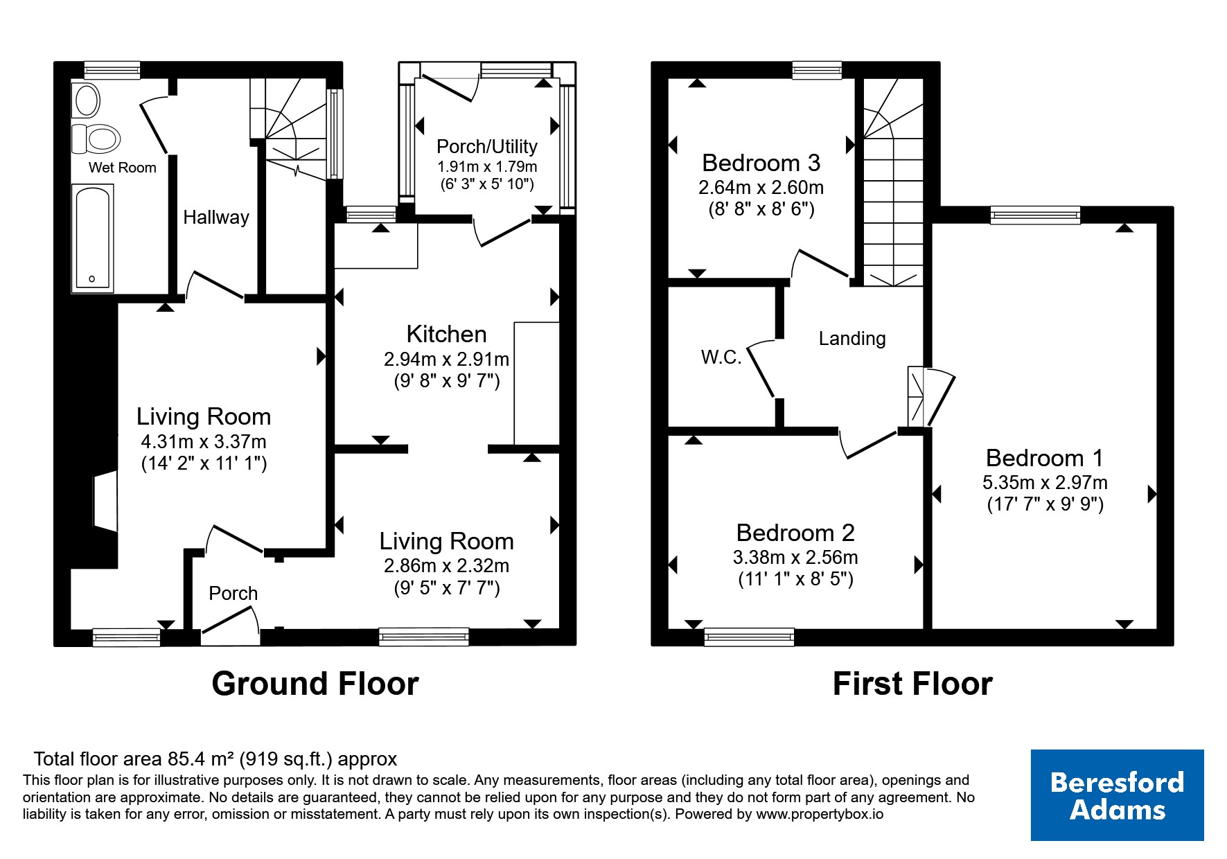 Tre Ddafydd, Caernarfon floorplan