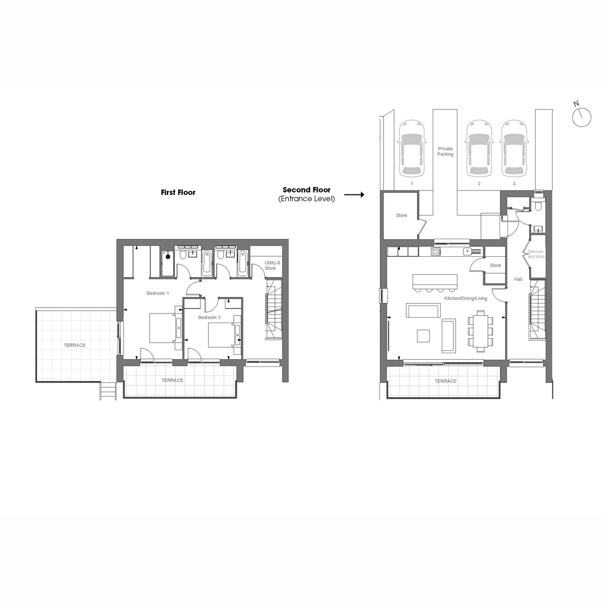 House 1 (Plot 21), Gannel Waterside, Cornwall floorplan