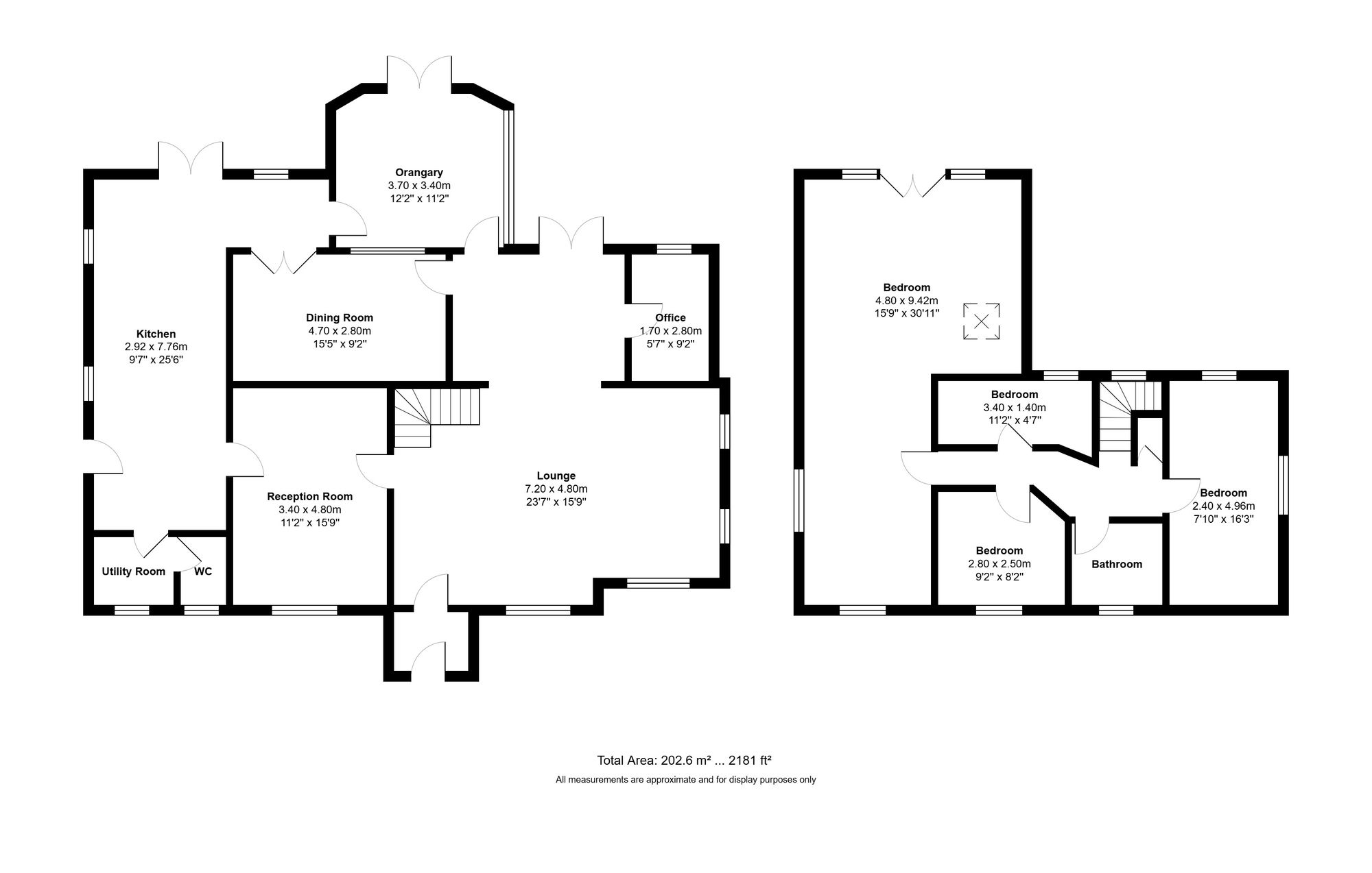 Honeysuckle Cottage Dawbers Lane, Chorley floorplan