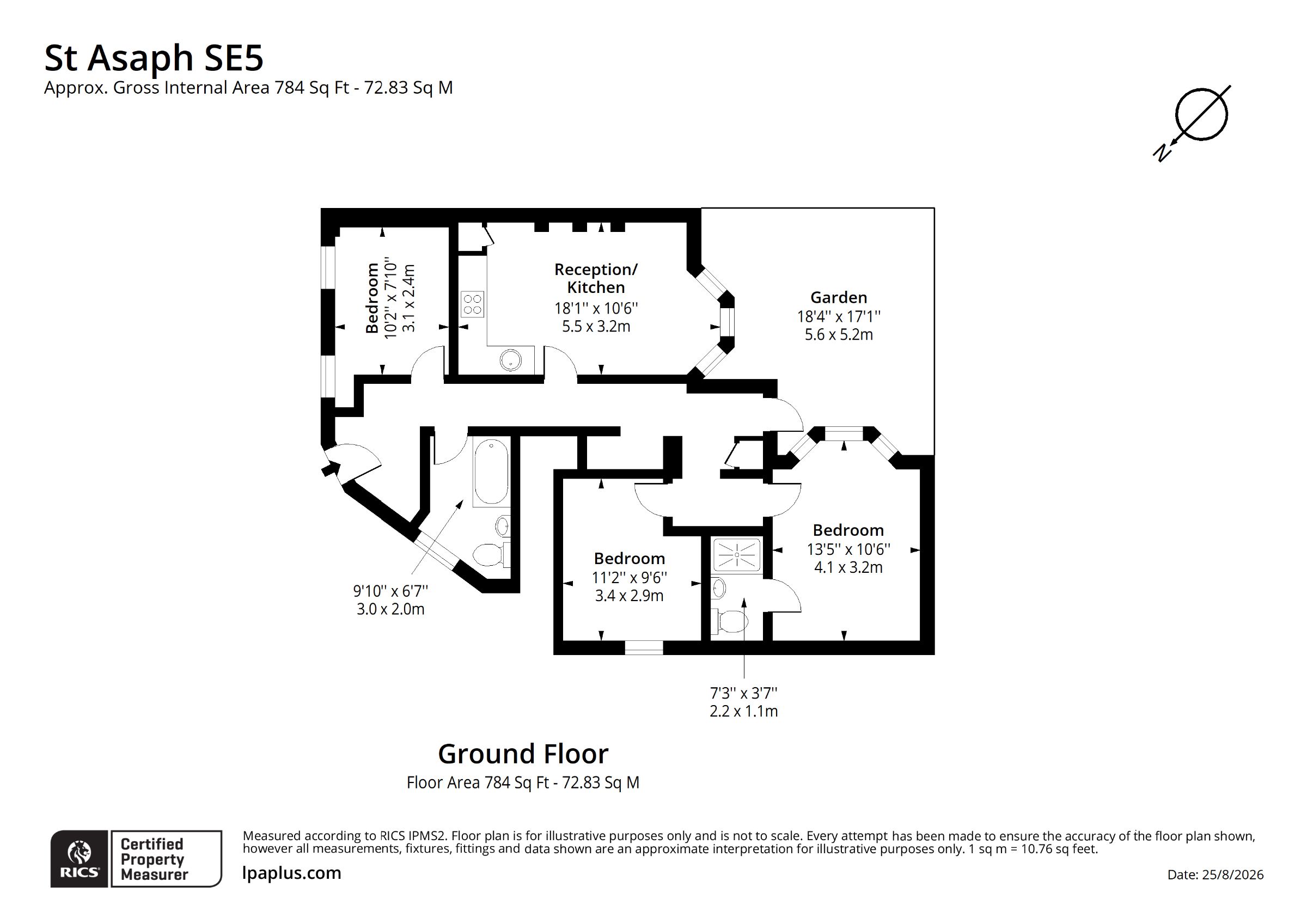 Flat 1, London floorplan