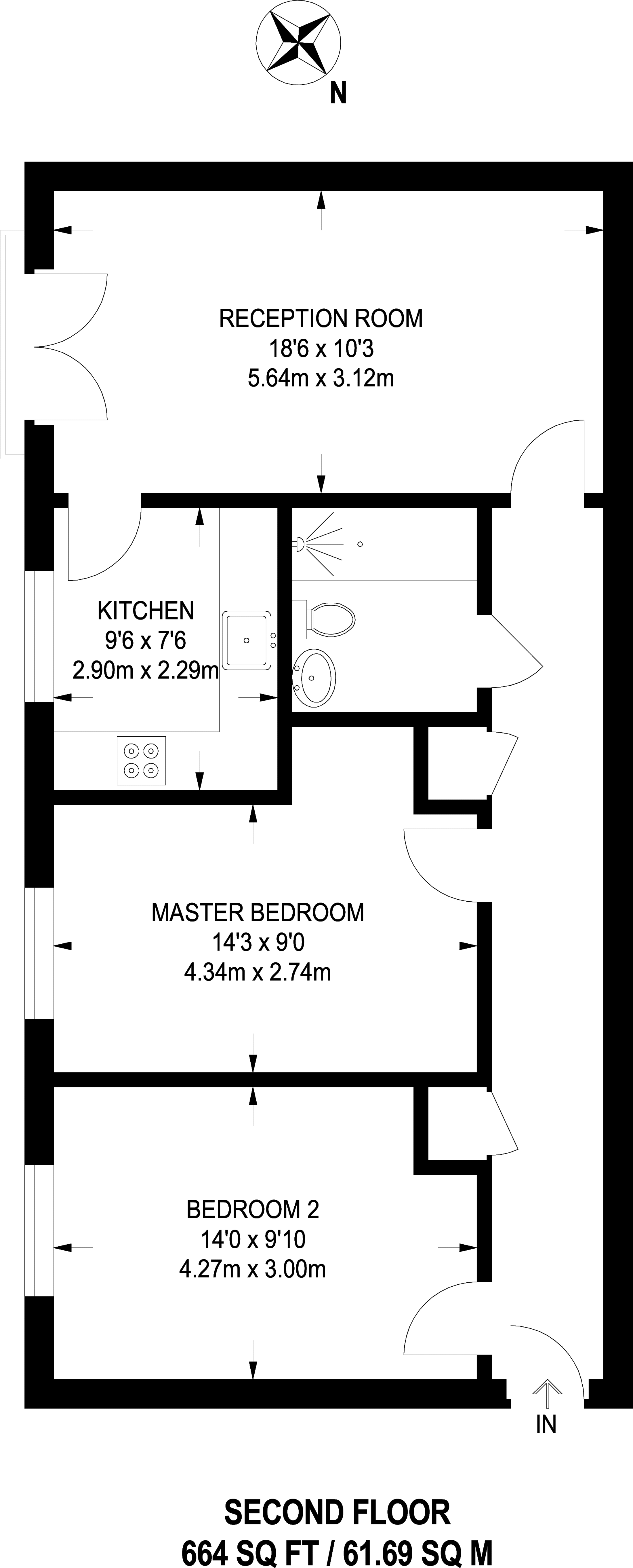 2 Bedrooms Flat to rent in Essex Road, Islington N1