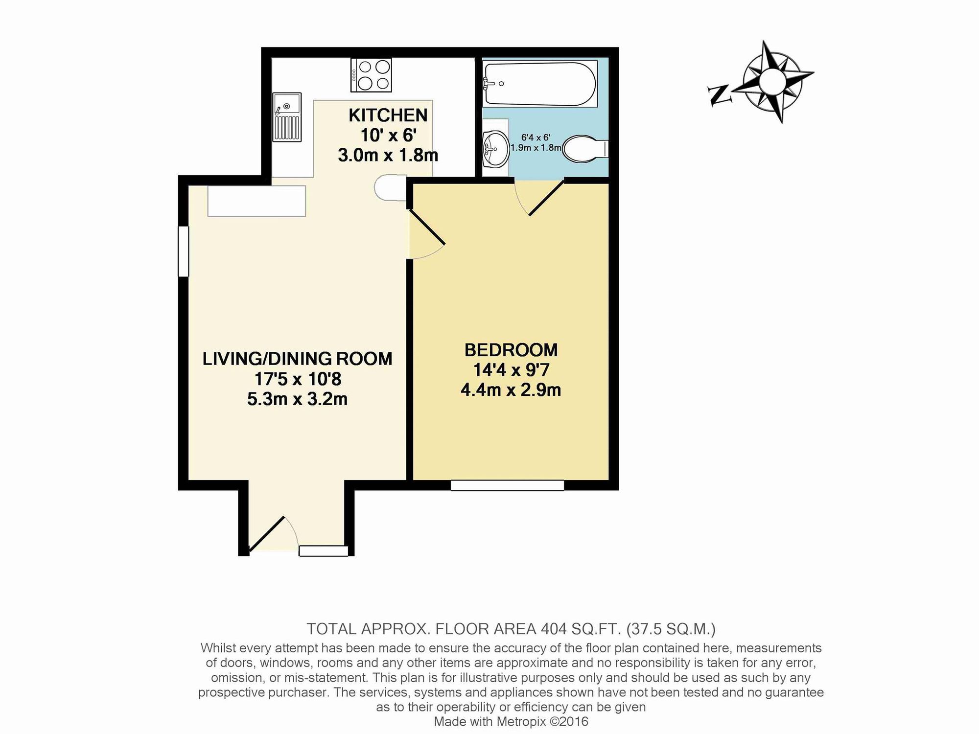 Flat 6, 58 Thistledene, Thames Ditton floorplan