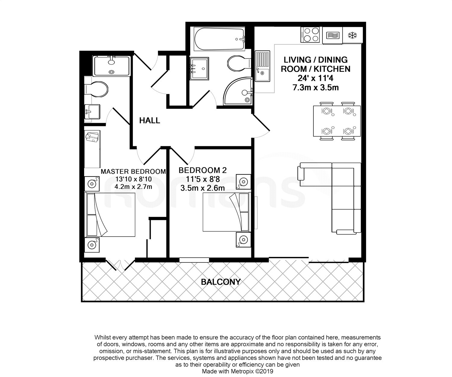 2 Bedrooms Flat for sale in Grosvenor Mansions, Sullivan Road, Camberley GU15