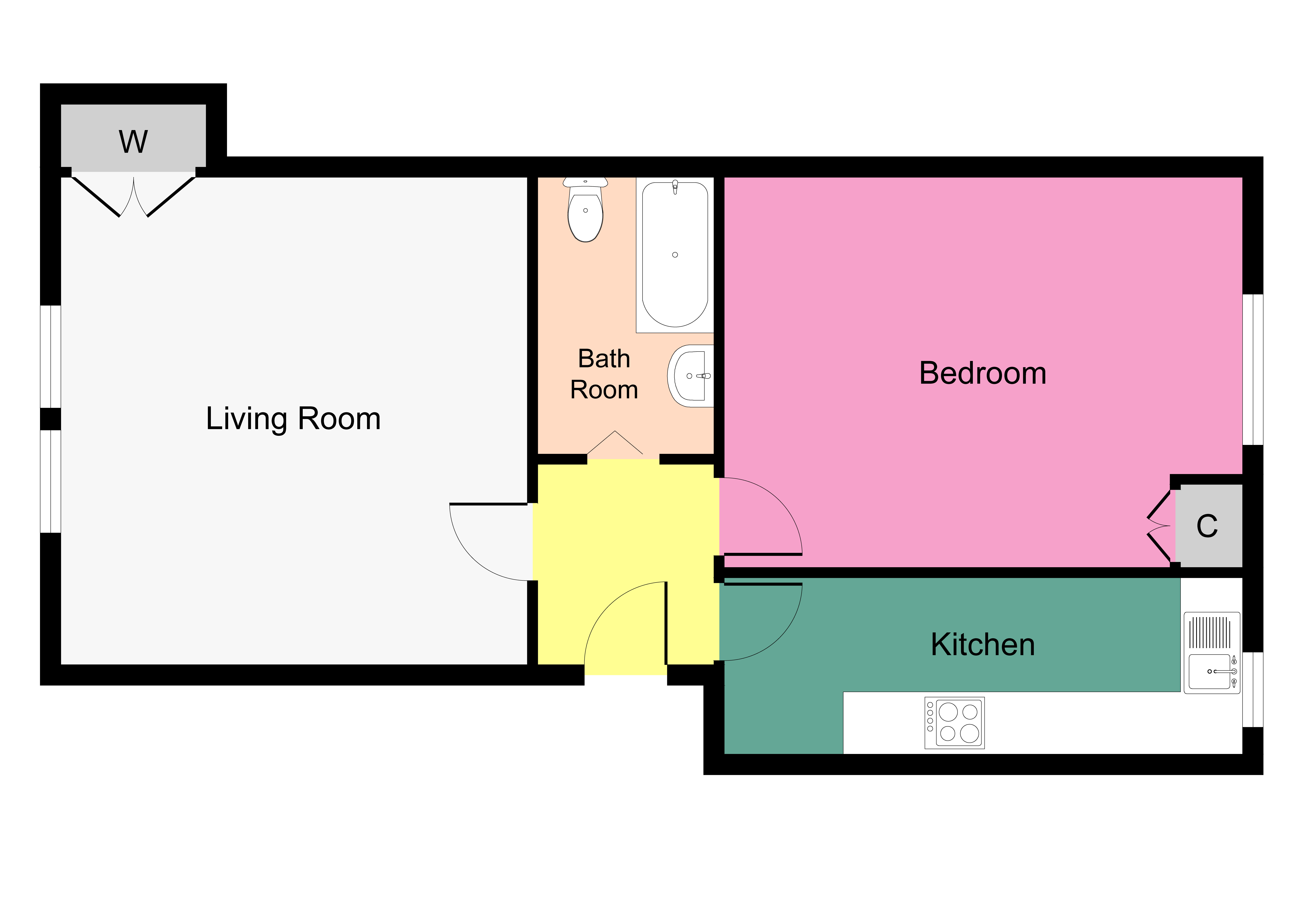 Royal Street, Gourock, Inverclyde PA19, 1 bedroom flat for sale