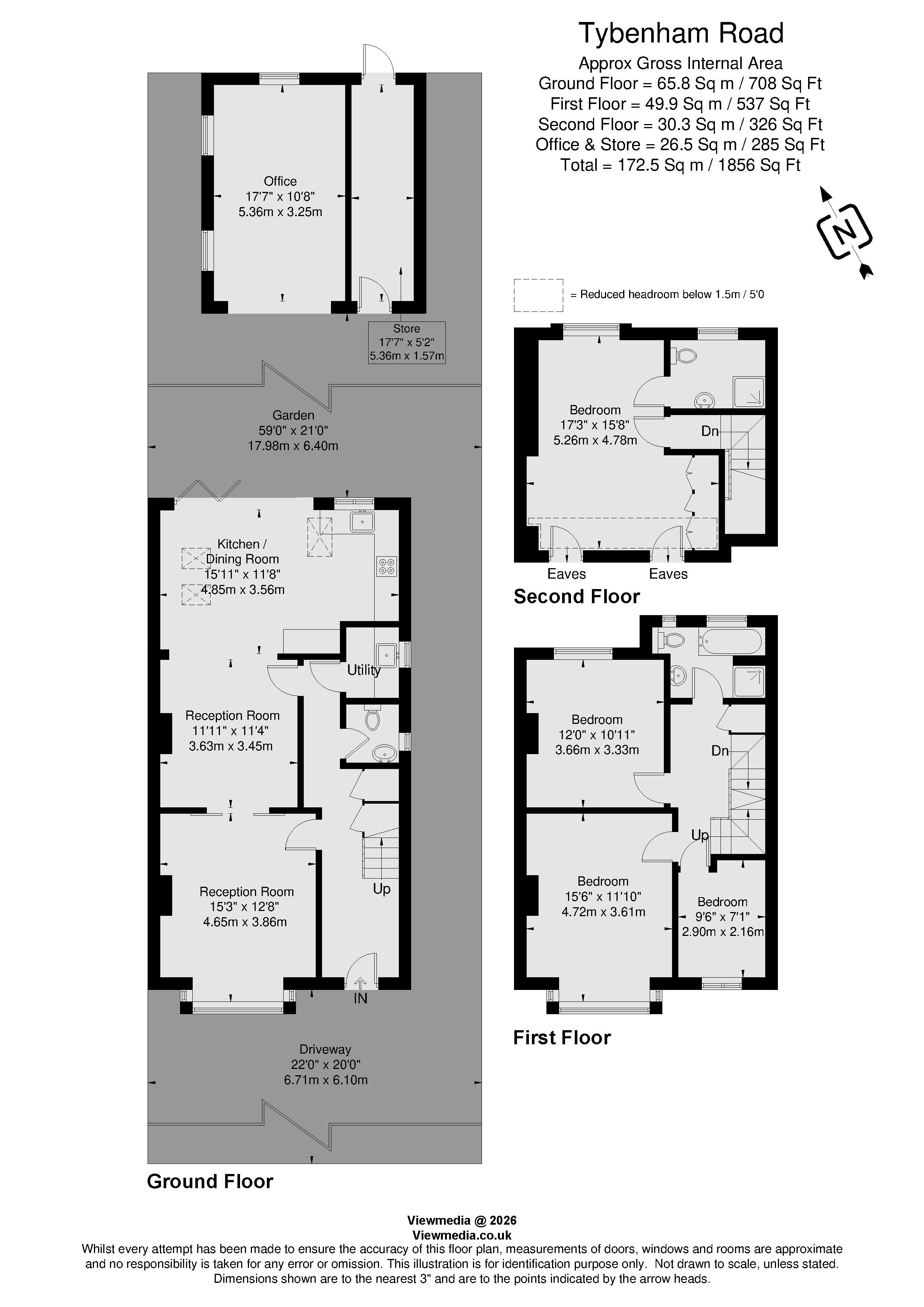 23, Tybenham Road, London floorplan