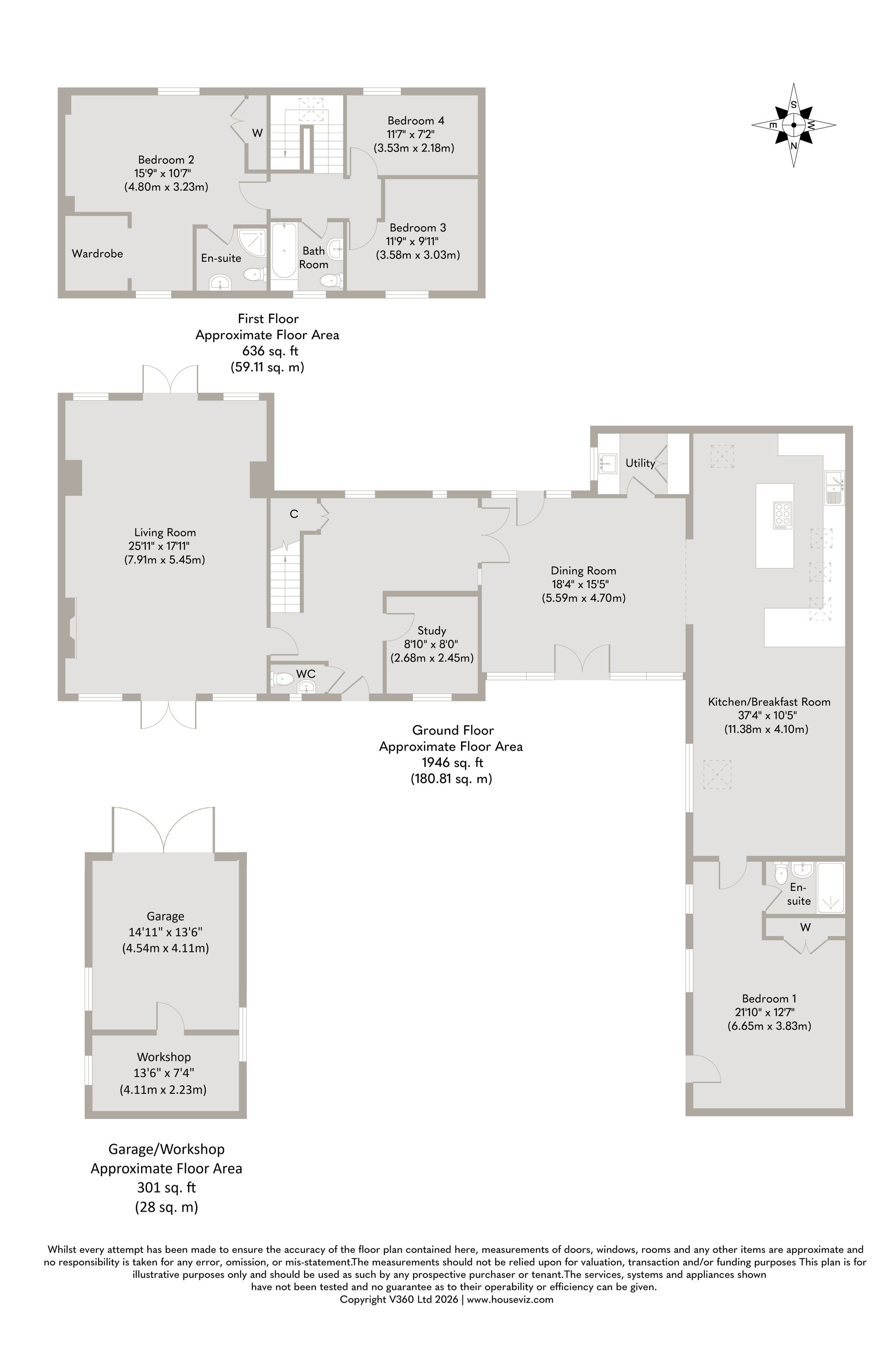 1 West End Barns West End, Thetford floorplan