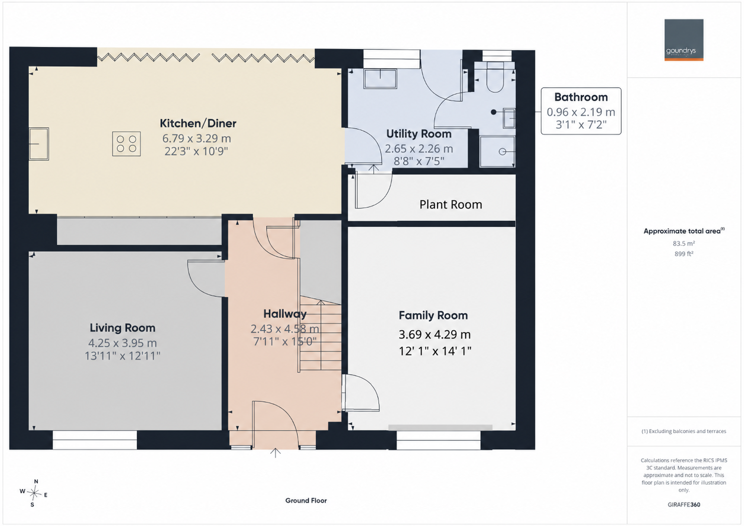 4,4, Old Station Road, St Agnes floorplan