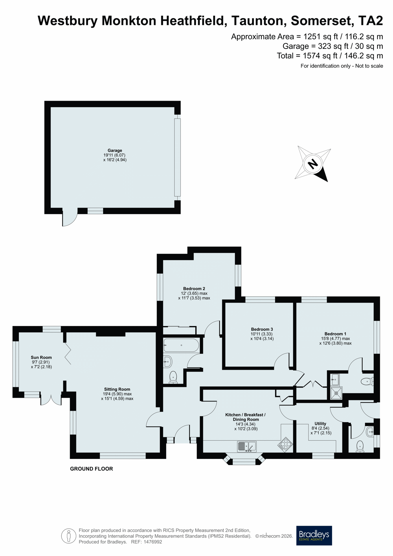 Westbury,, Monkton Heathfield, Somerset floorplan