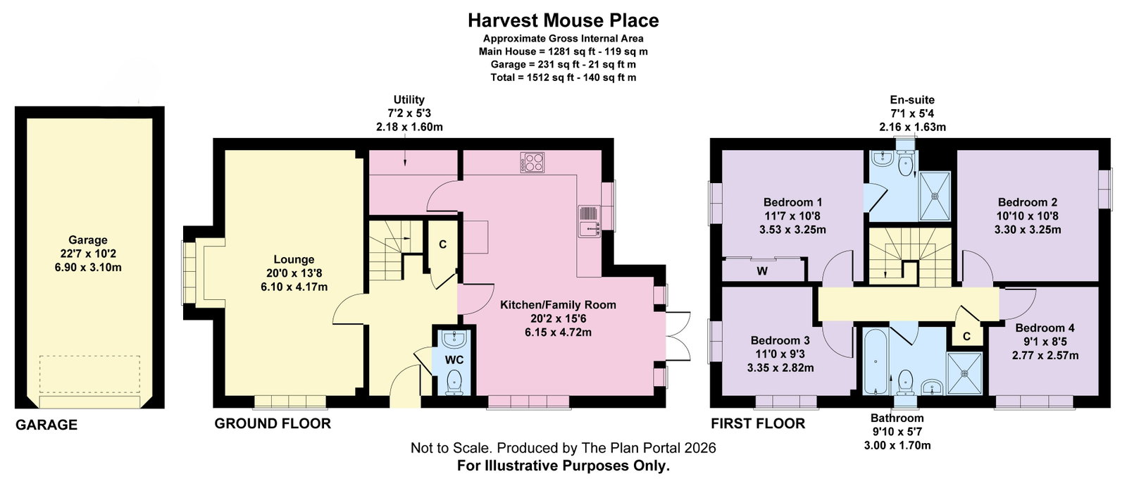 5, Harvest Mouse Place, Biggleswade floorplan