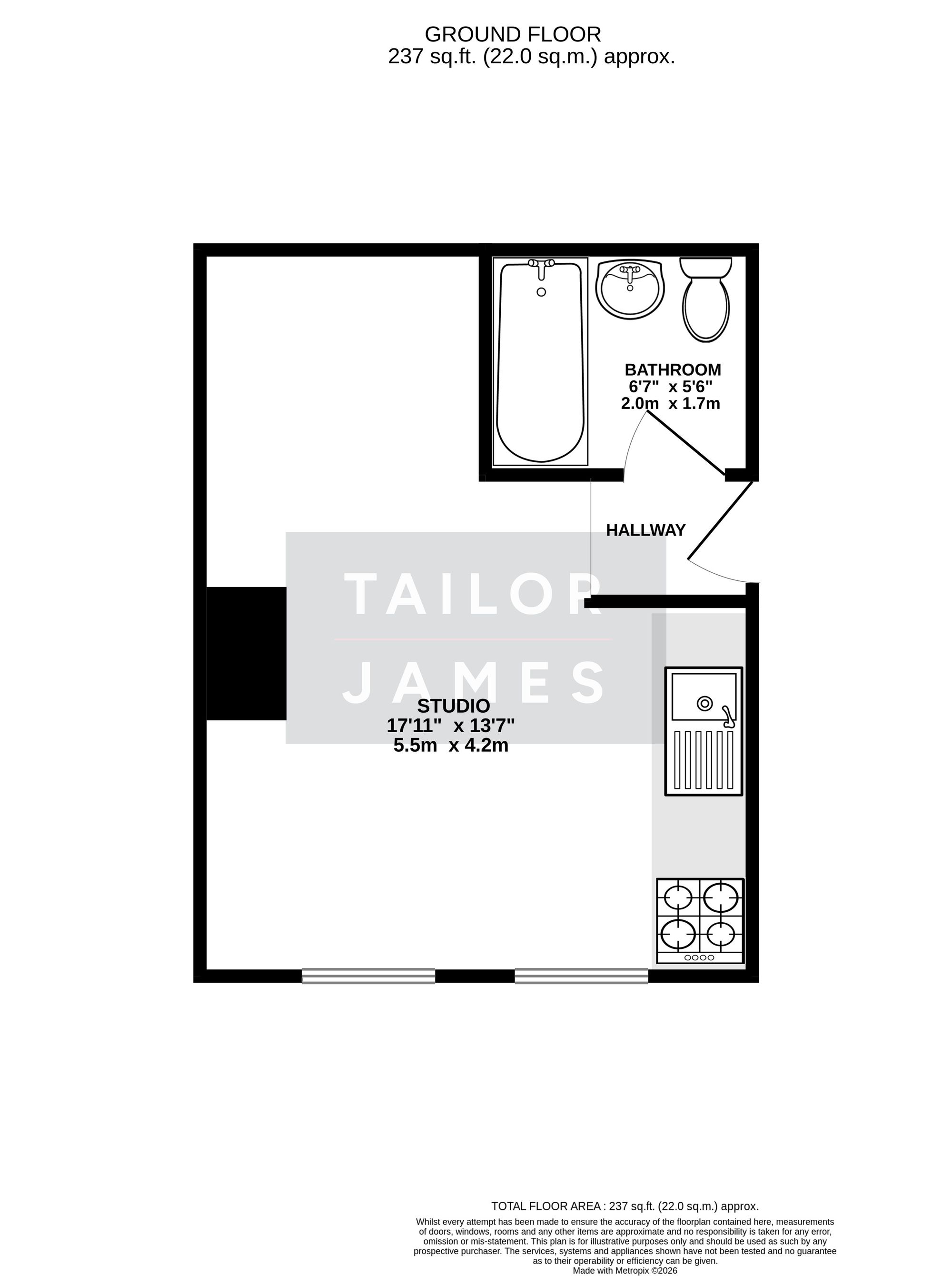 Portland Place, Brighton floorplan