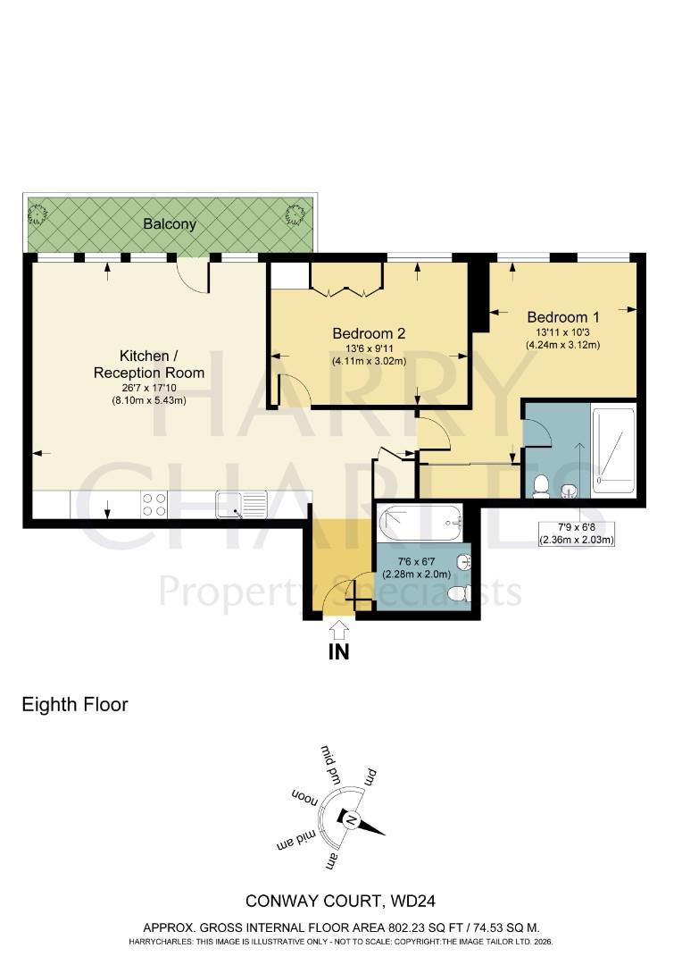 59, Conway Court, Watford floorplan