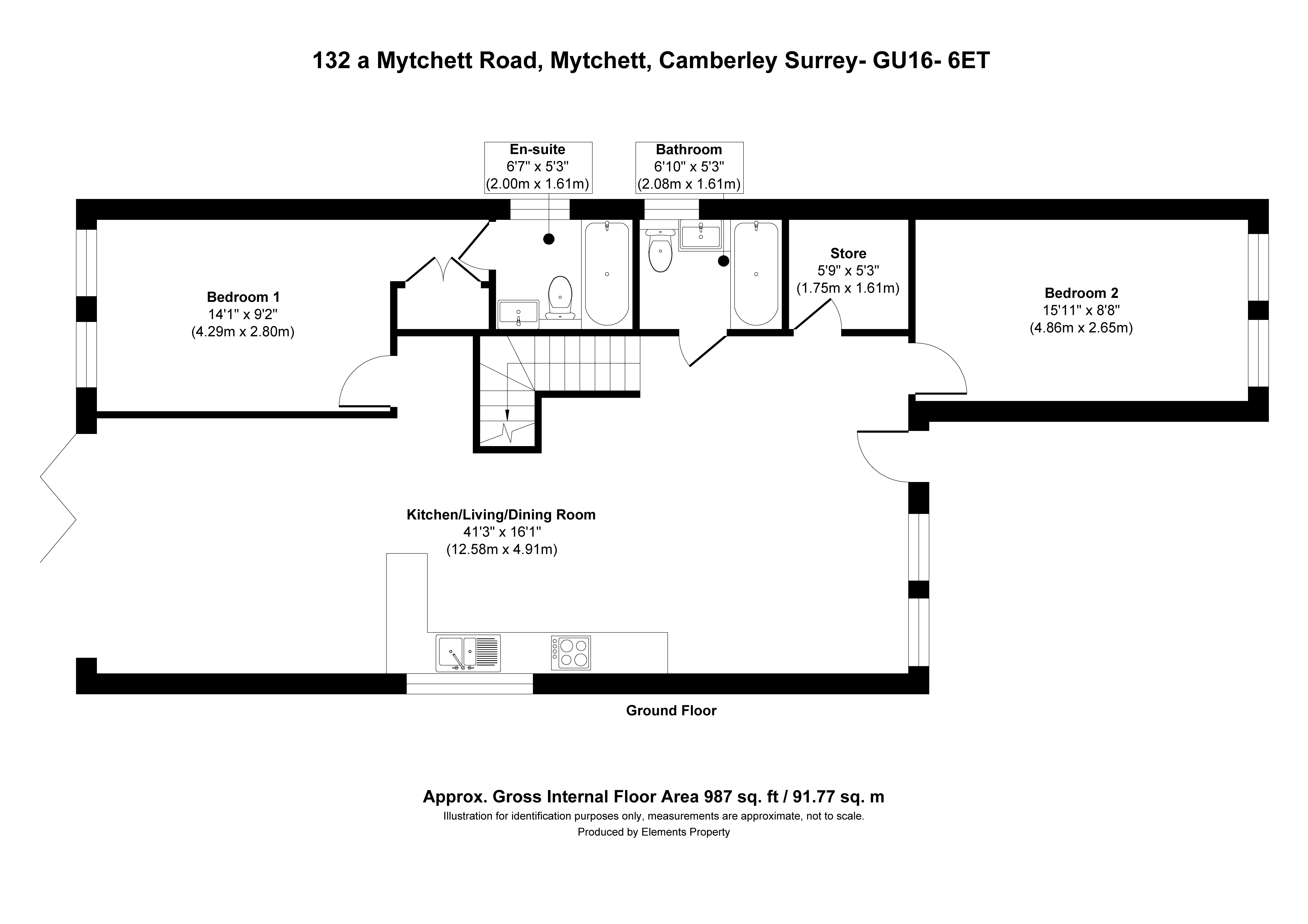 132A, Mytchett Road, Camberley floorplan