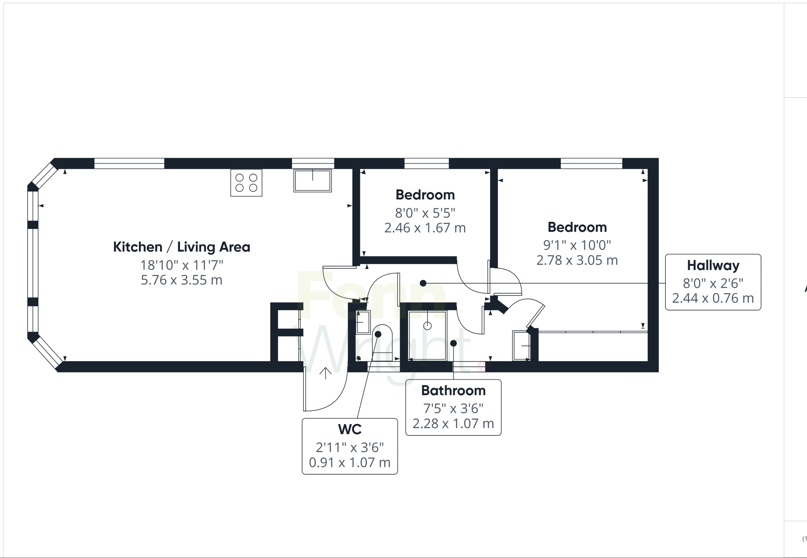 Delta Sapphire,, Suffolk Sands Caravan Park, Suffolk floorplan