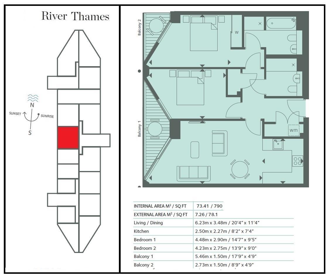 2 Bedrooms Flat to rent in 3 Riverlight Quay, Nine Elms, London SW11