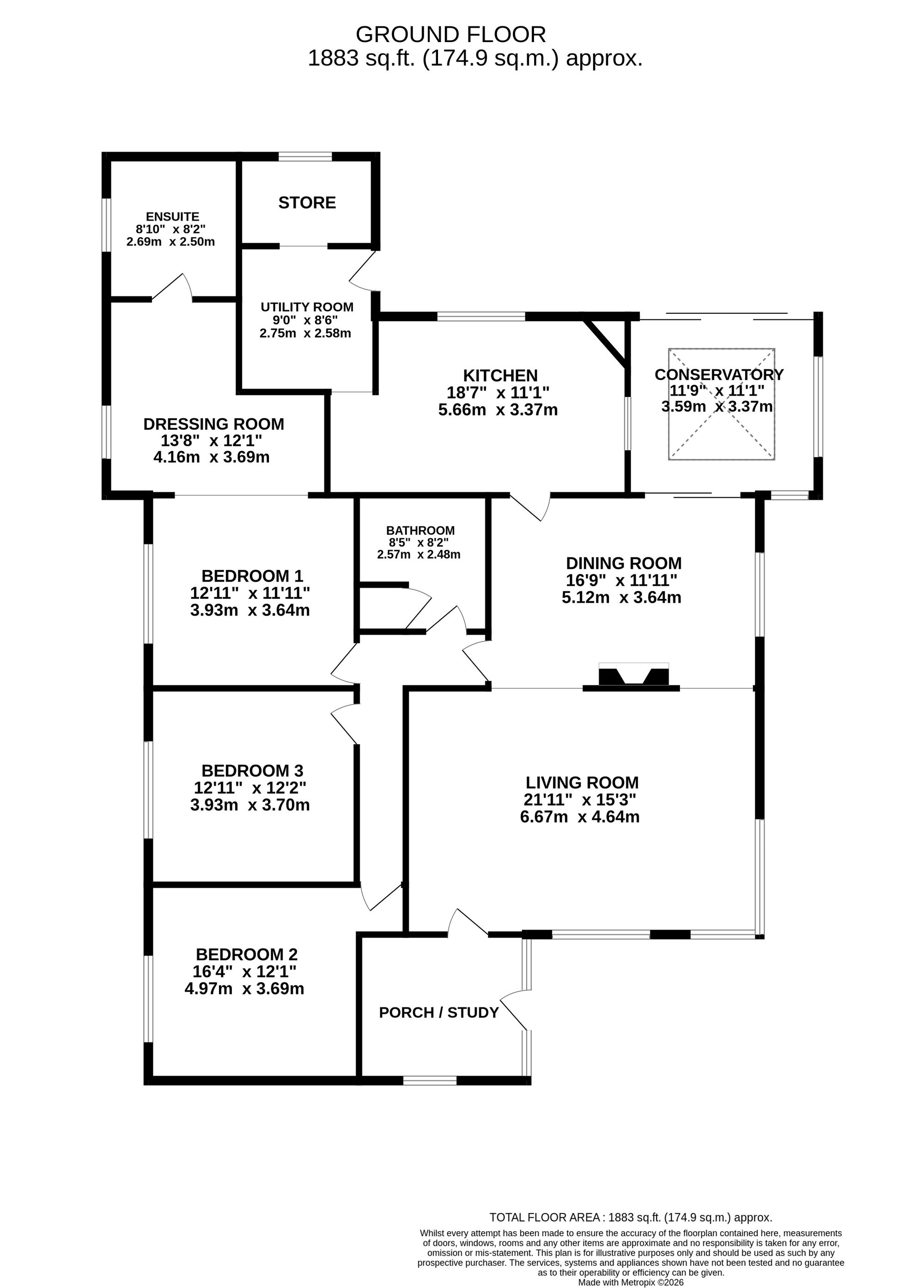 10 Derwent Drive, Market Drayton floorplan