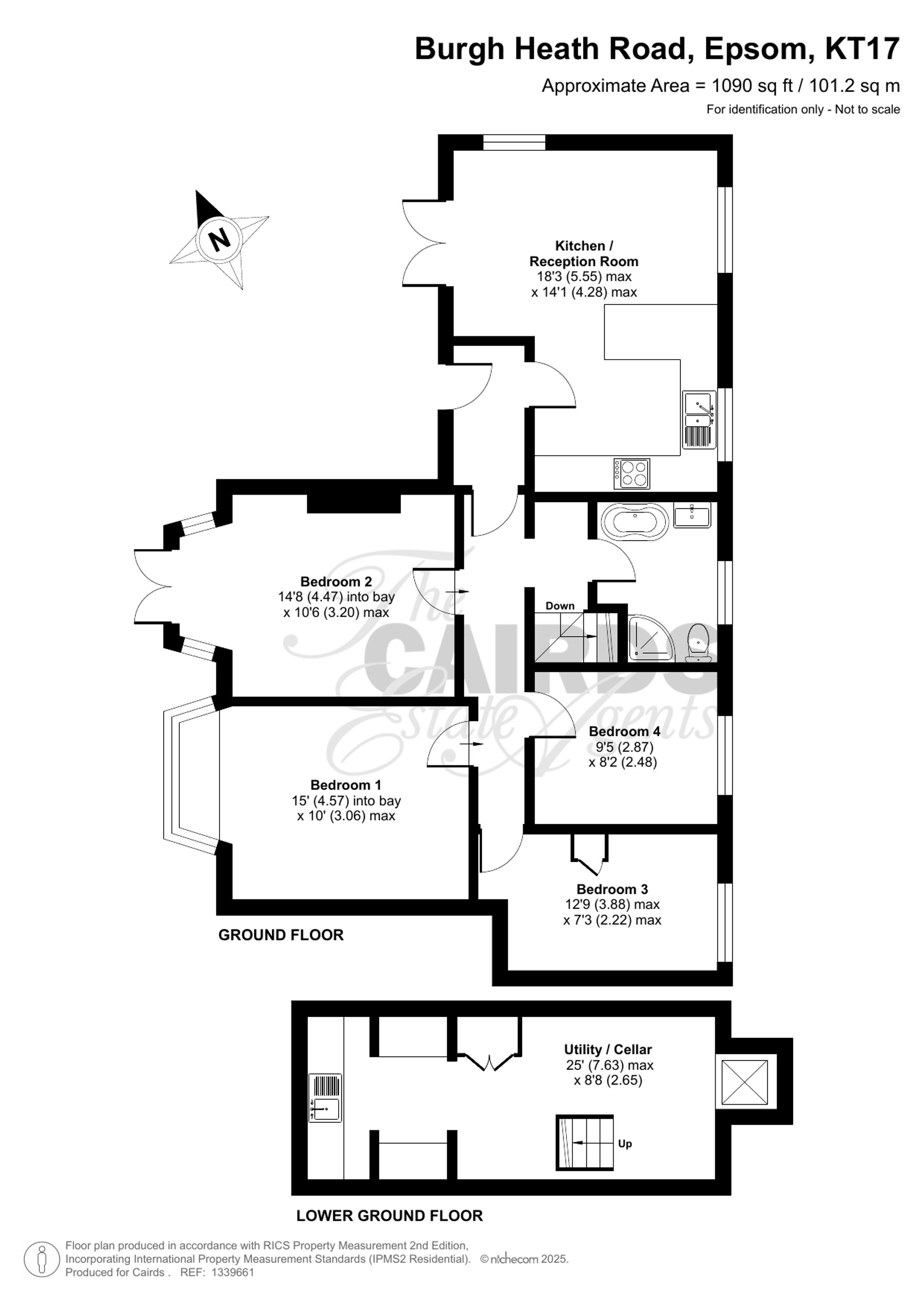 Flat 1, 81 Burgh Heath Road, Epsom floorplan