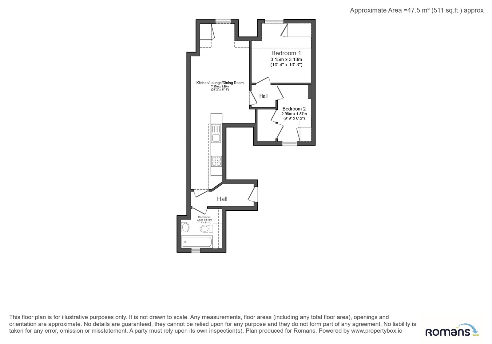 Flat 3, Haemes House, Alfriston Road, Camberley floorplan