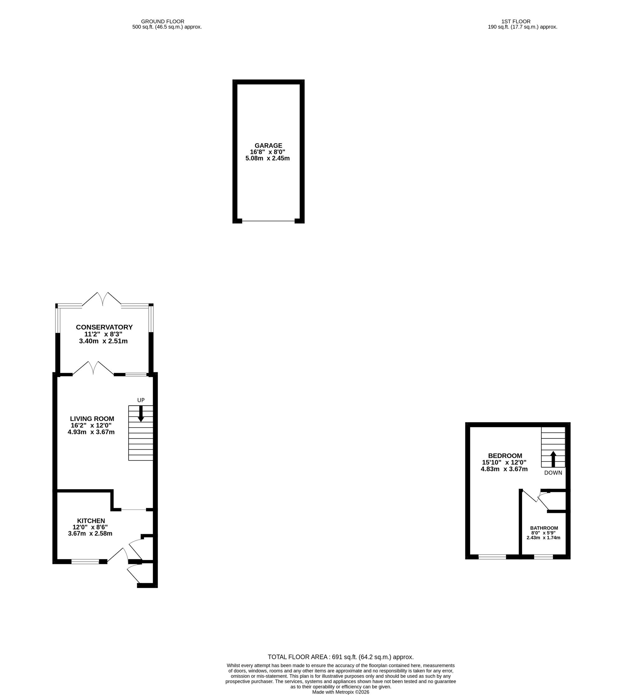 12, Cloisters, Gnosall, ST20 floorplan