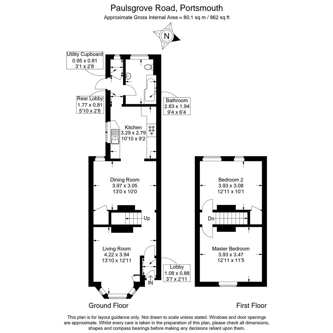 55, Paulsgrove Road, Portsmouth floorplan