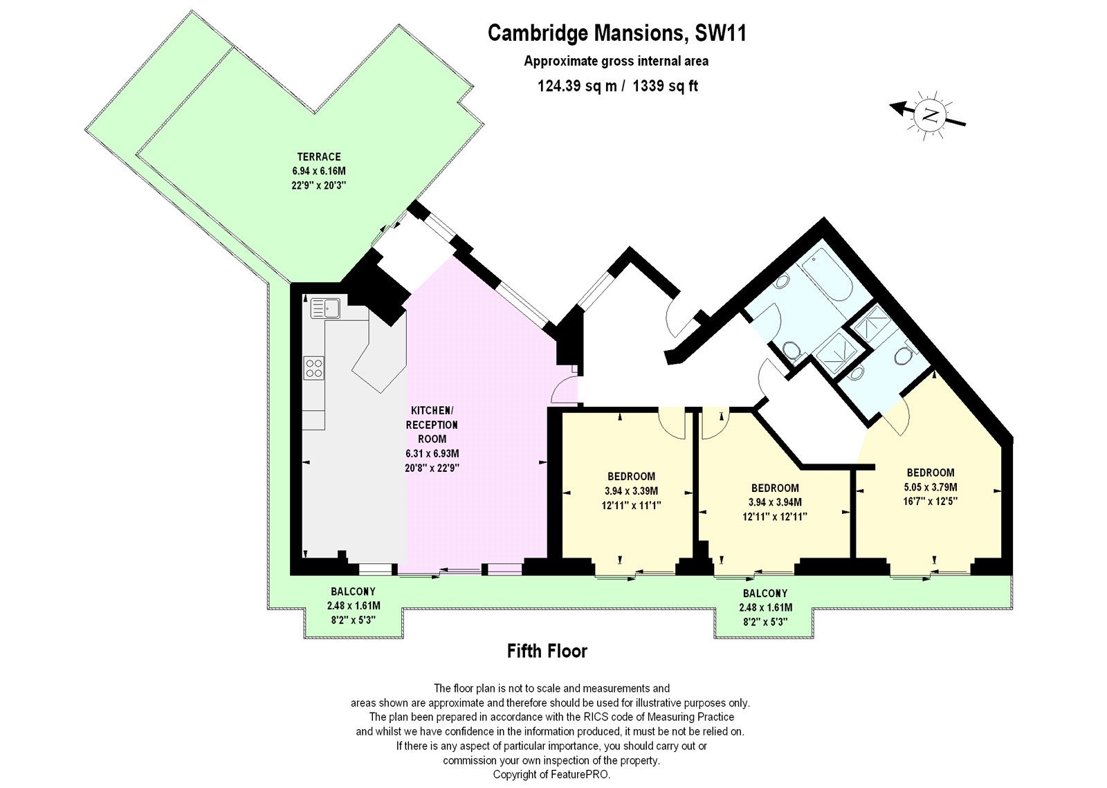 3 Bedrooms Flat for sale in Cambridge Mansions, Cambridge Road, London SW11