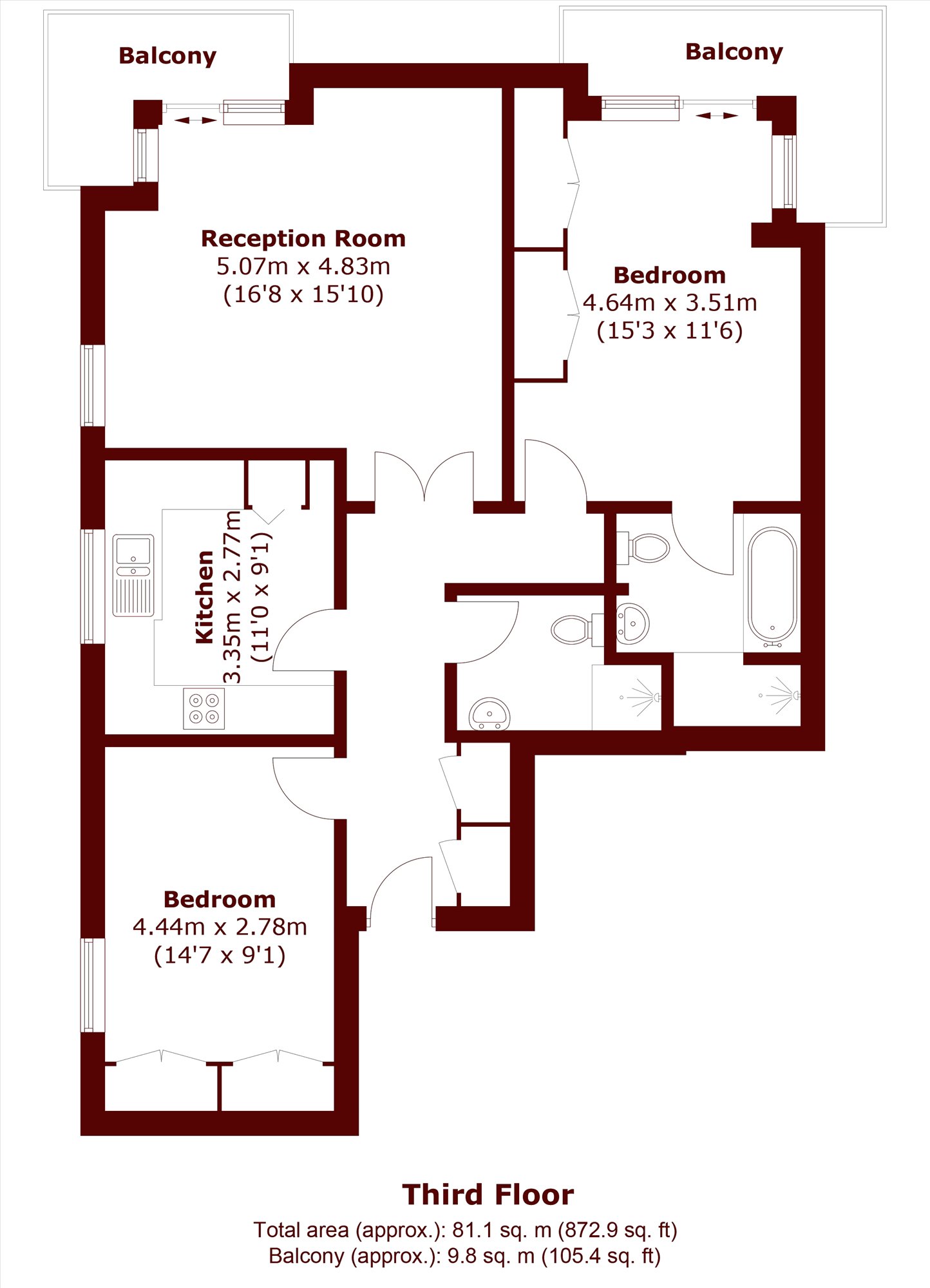 Flat 22, Richmond Court, Richmond Road, London floorplan