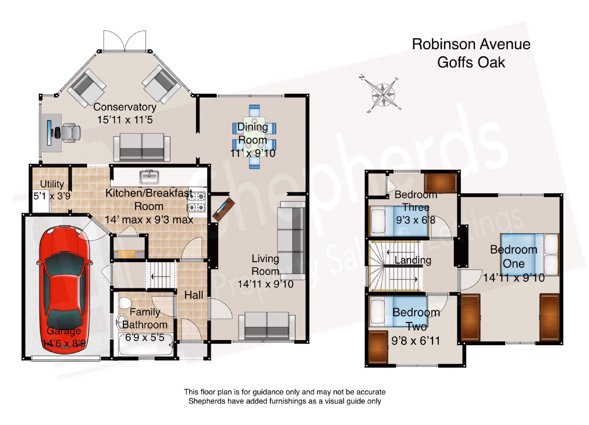 3 Bedrooms Semi-detached house for sale in Robinson Avenue, Goffs Oak, Hertfordshire EN7