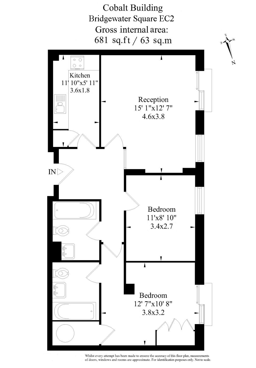 2 Bedrooms Flat to rent in The Cobalt Building, 10-15 Bridgewater Square, City Of London, London EC2Y