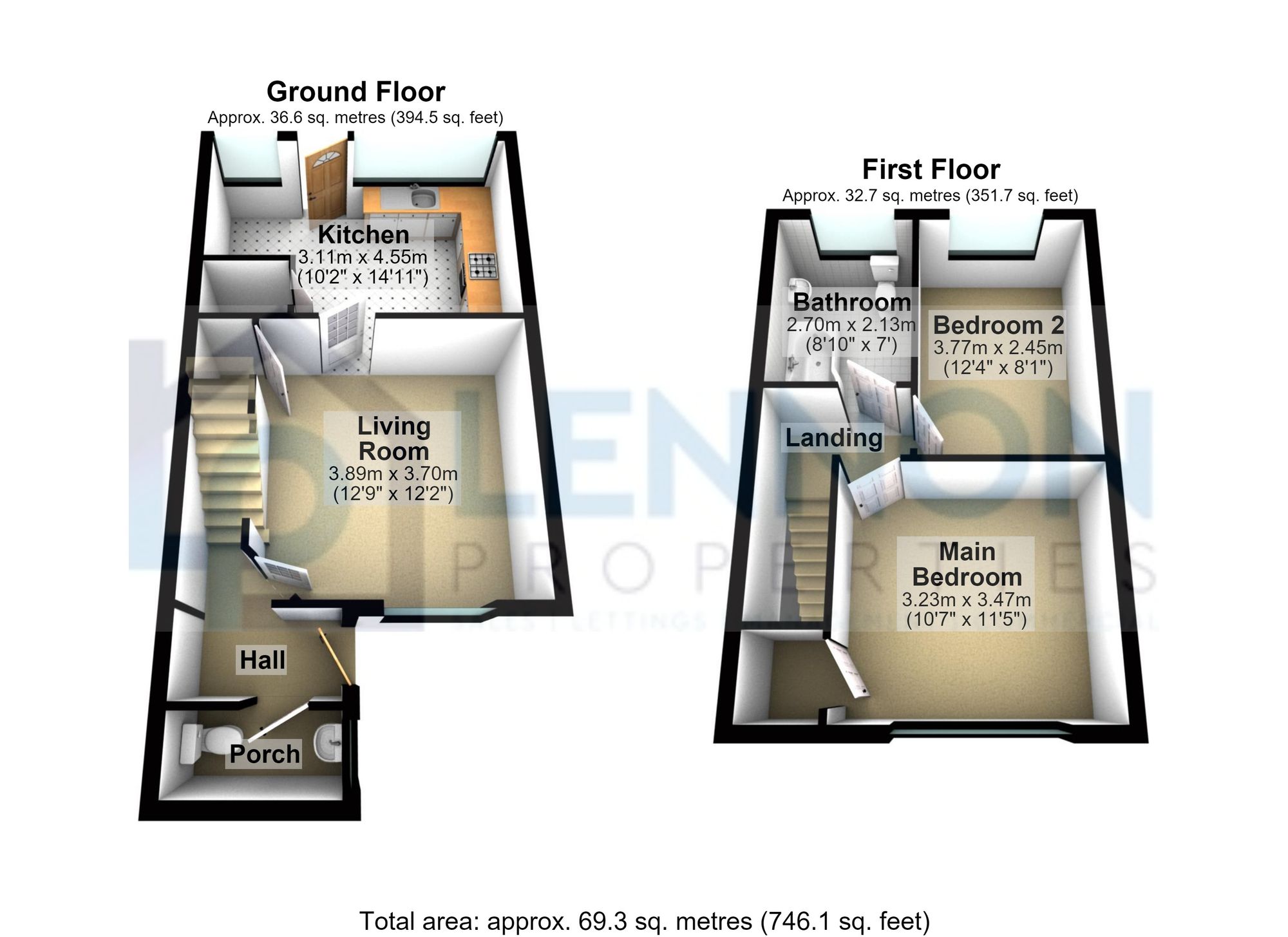 13 Oswald Road, Newbiggin-By-The-Sea floorplan