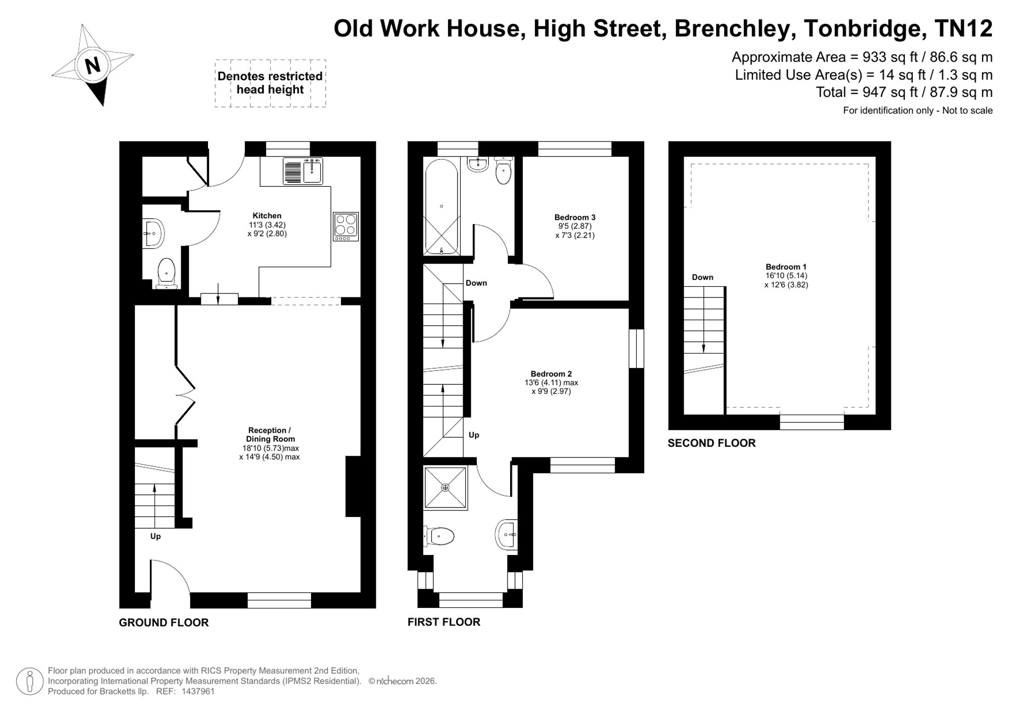 2 Old Work House High Street, Tonbridge floorplan