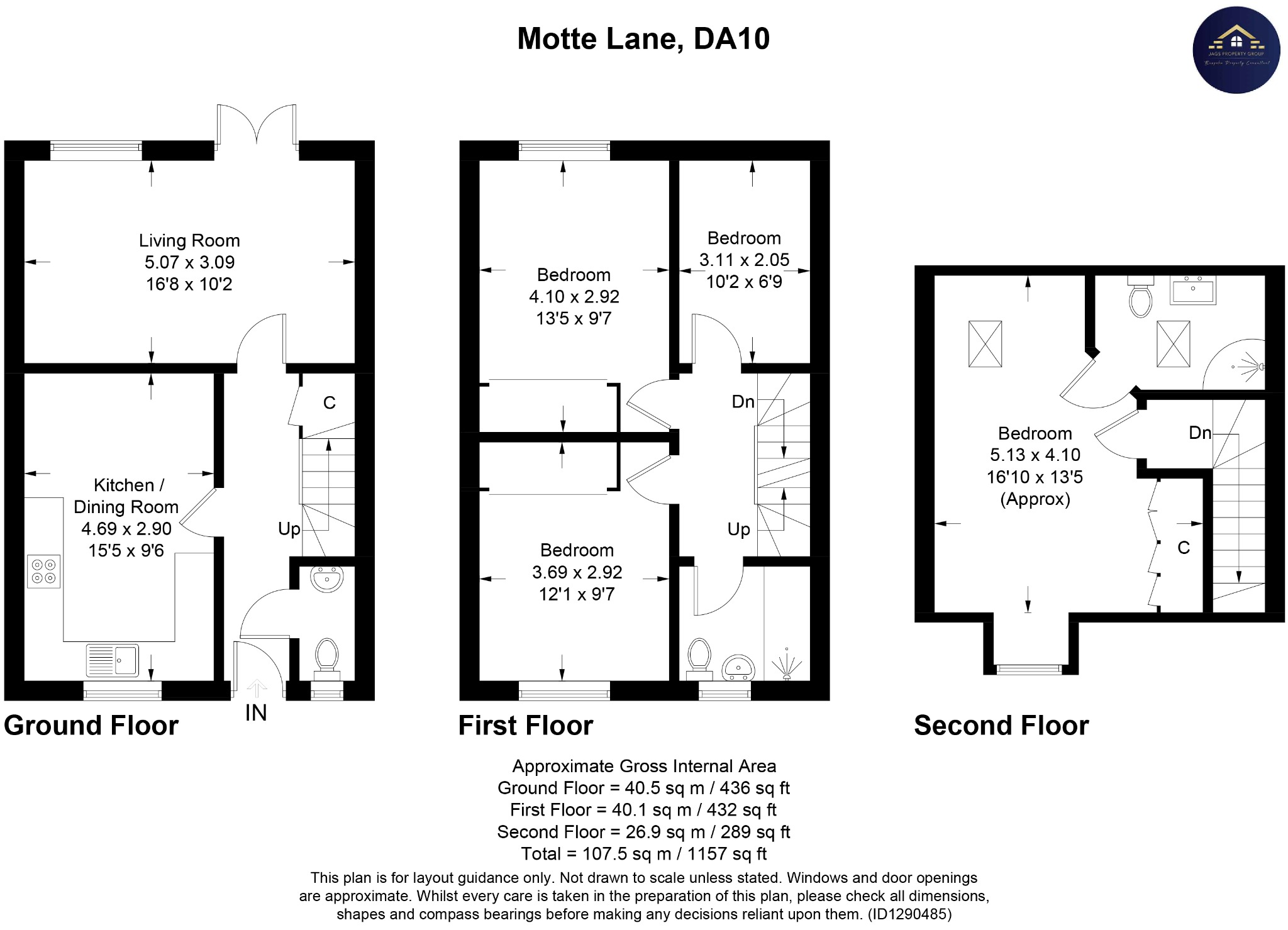 9 Motte Lane, Castle Hill, Swanscombe floorplan