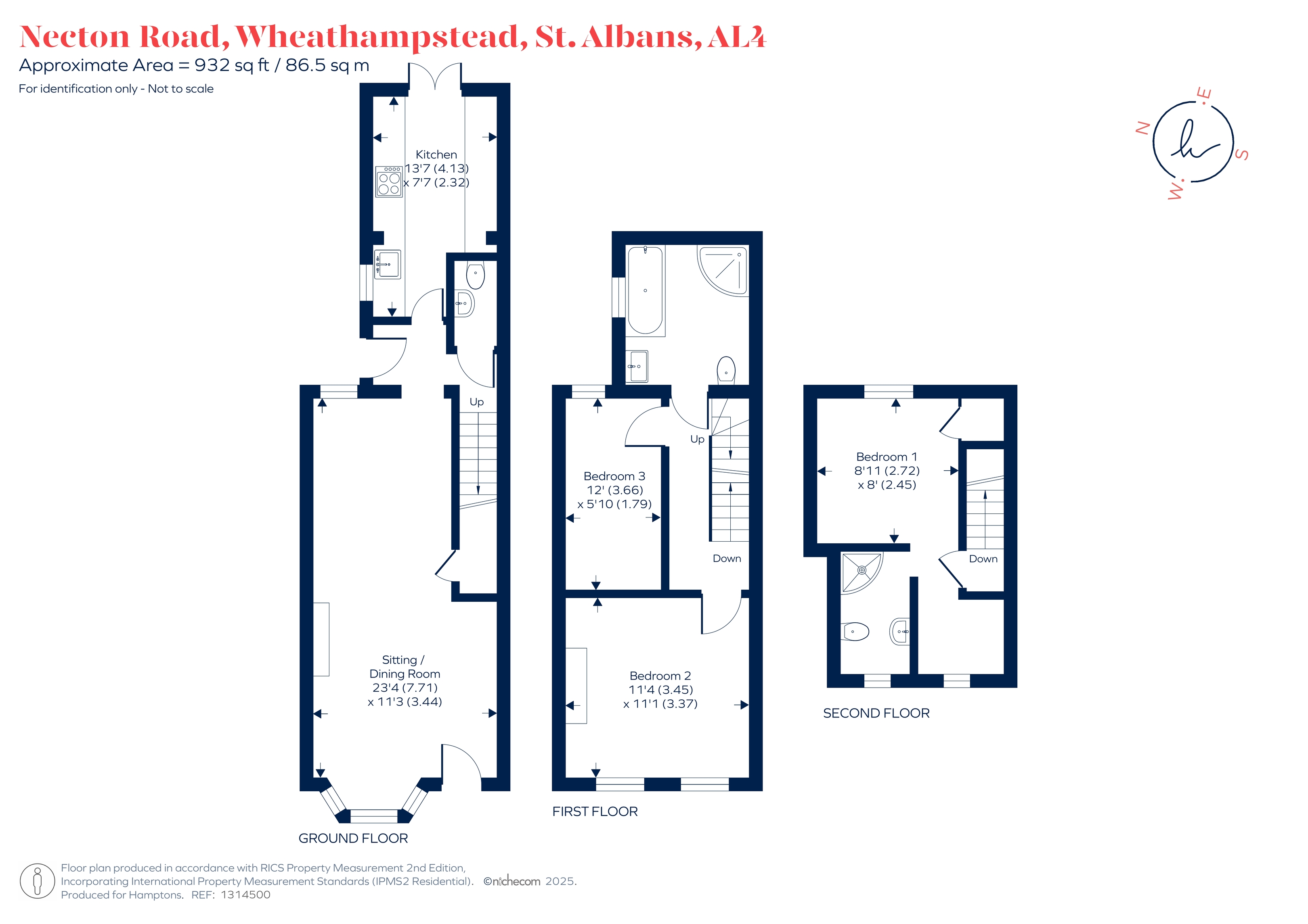 50, Necton Road, Wheathampstead, St Albans floorplan
