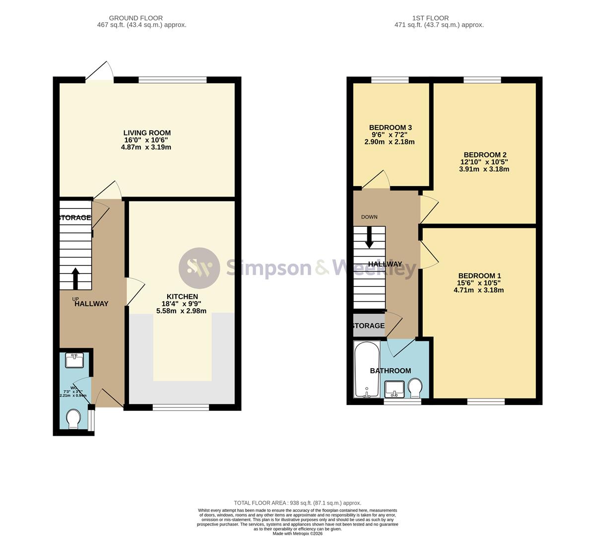 6, Brooke Close, Wellingborough floorplan