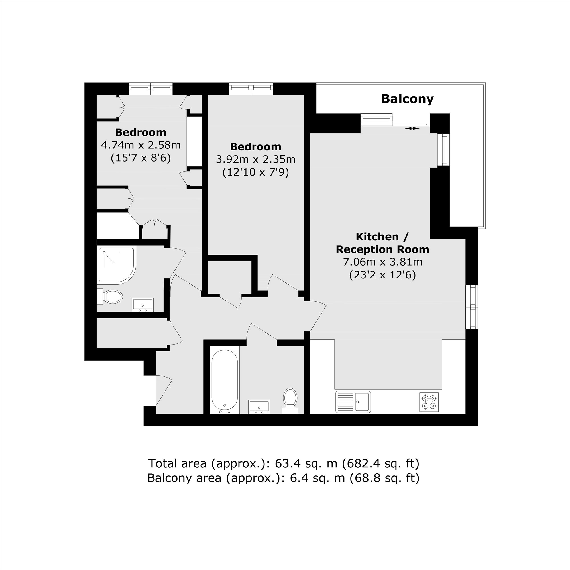 50, Blackburn Way, Hounslow floorplan