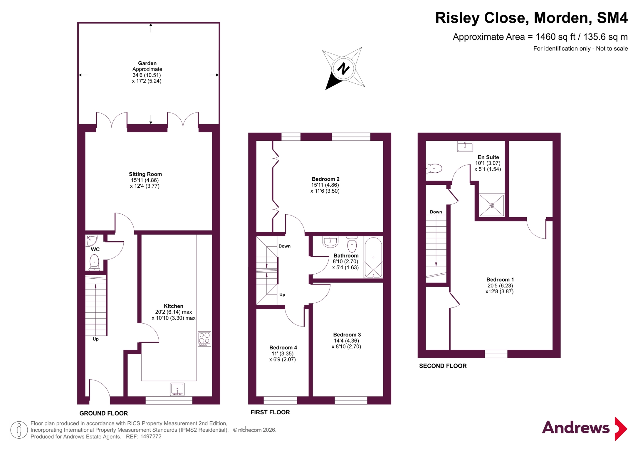 3, Risley Close, Morden floorplan