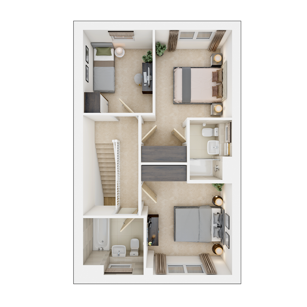 The Keeford - Plot 350, Regency Gate, Redwood Corner, Rushwick, Worcester floorplan