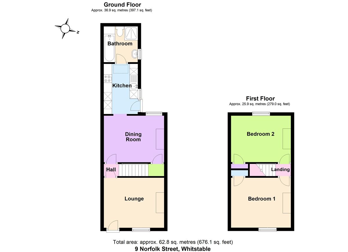 2 Bedrooms Terraced house for sale in Norfolk Street, Whitstable CT5