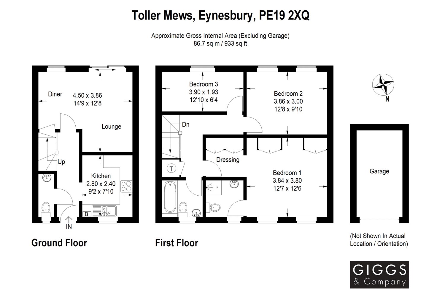 3 Bedrooms Terraced house for sale in Toller Mews, Eynesbury, St. Neots PE19