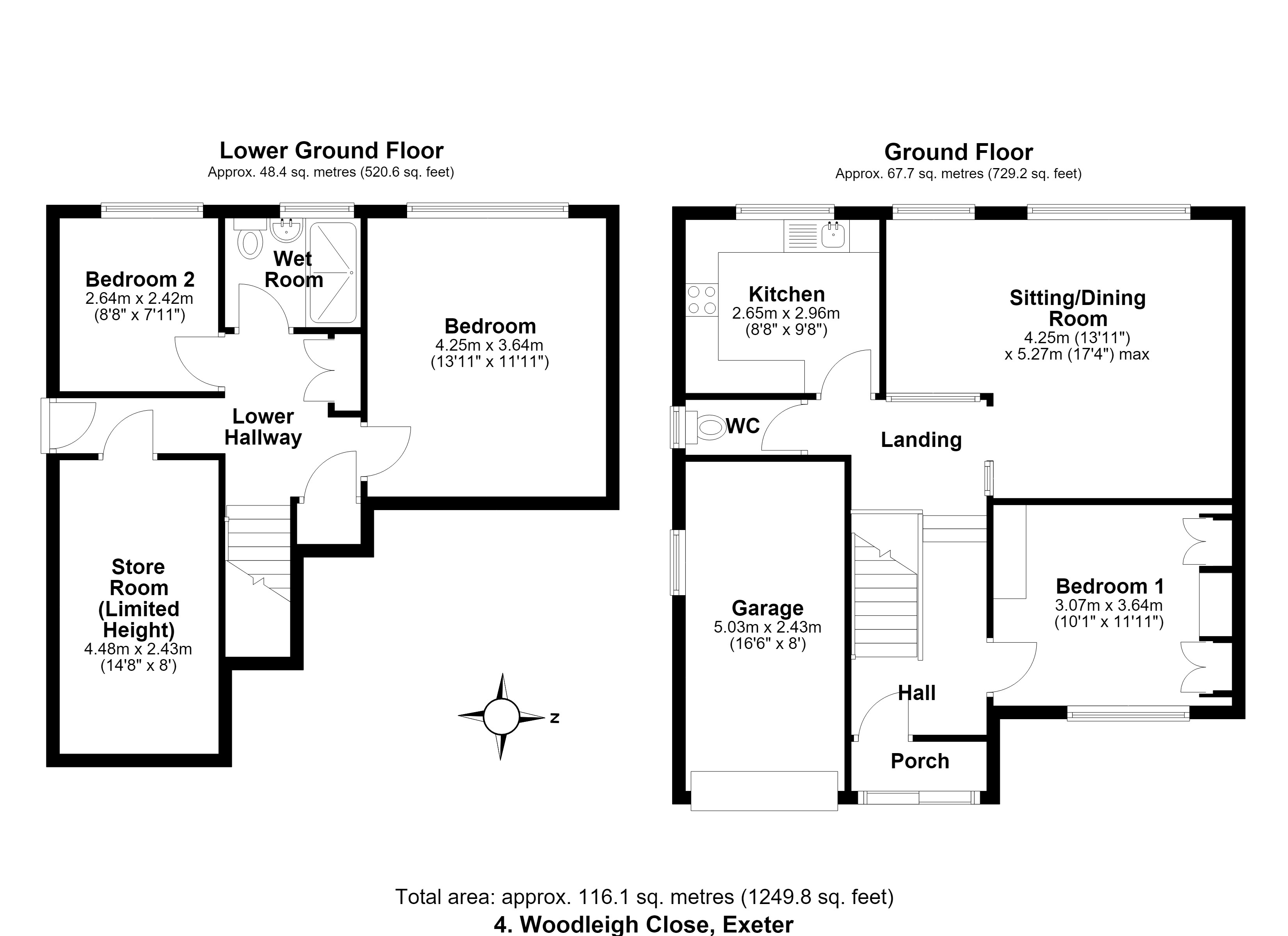 4, Woodleigh Close, Exeter floorplan