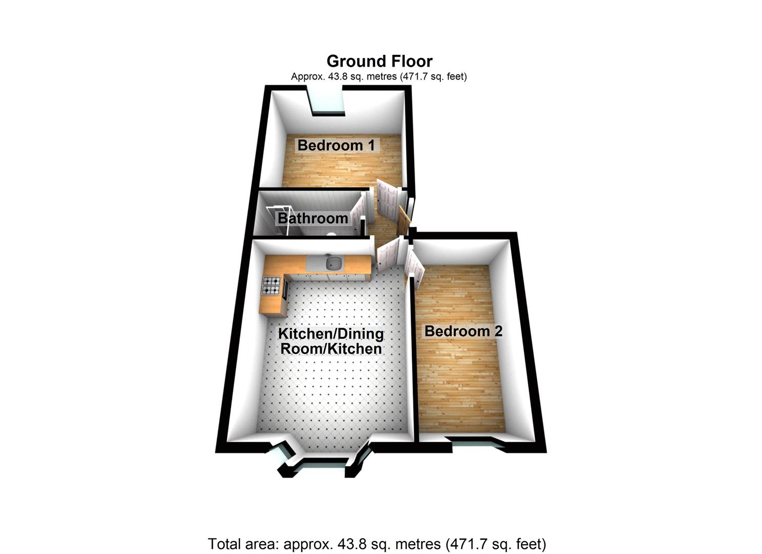 Flat 2, Diamond House, 9 Diamond Street, Saltburn-by-the-sea floorplan