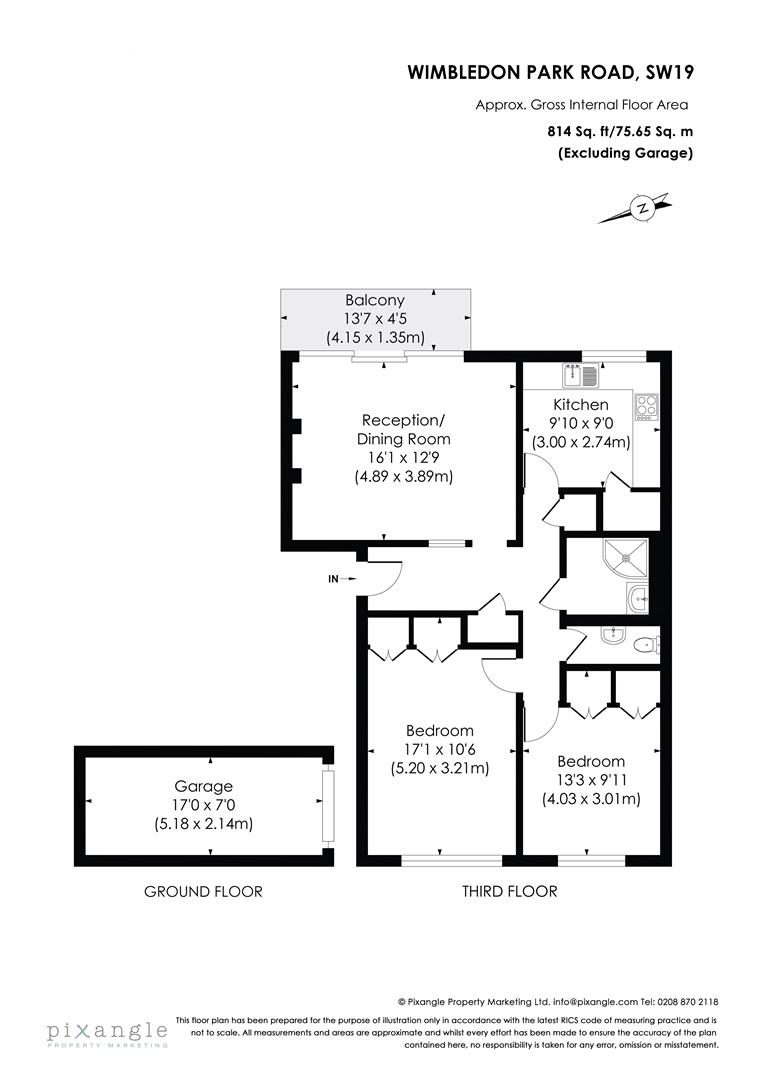 19 Osborne House, 414, Wimbledon Park Road, London floorplan