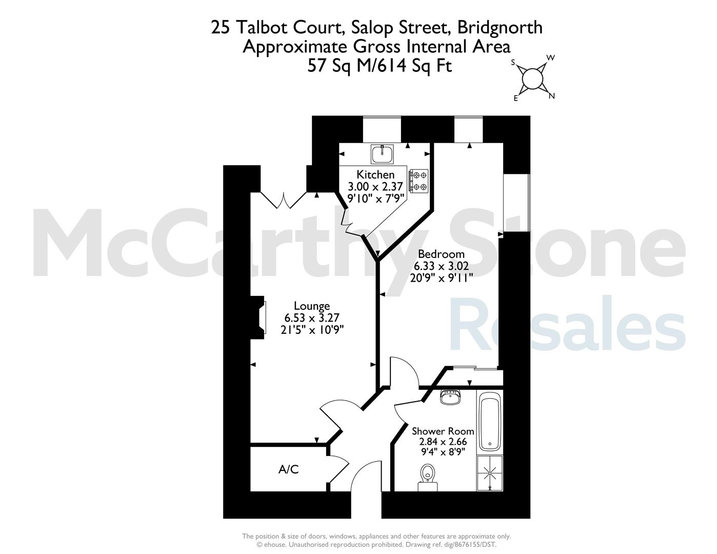 25 Talbot Court, Salop Street, Bridgnorth floorplan