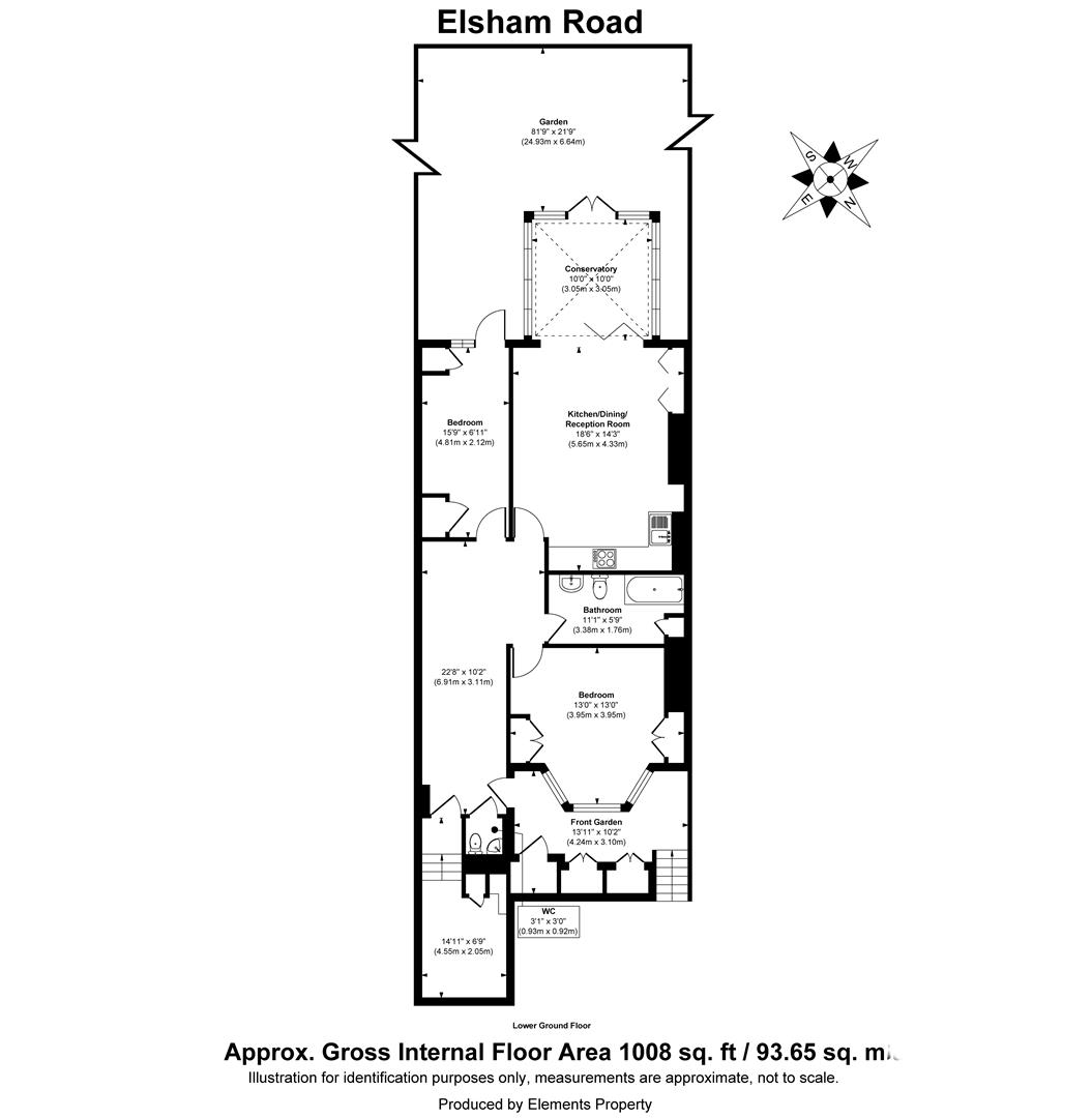 67A, Elsham Road, London floorplan