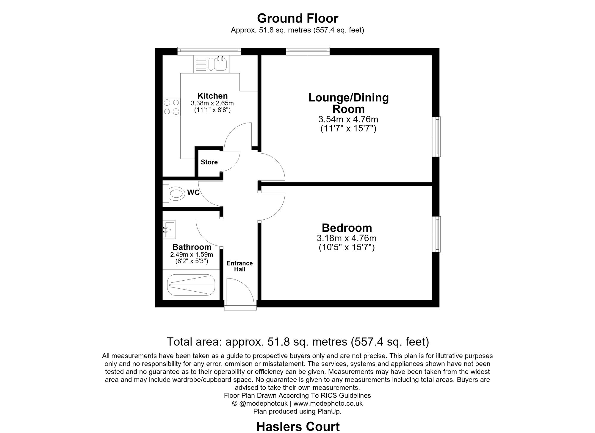 26 Haslers Court Fryerning Lane, Ingatestone floorplan
