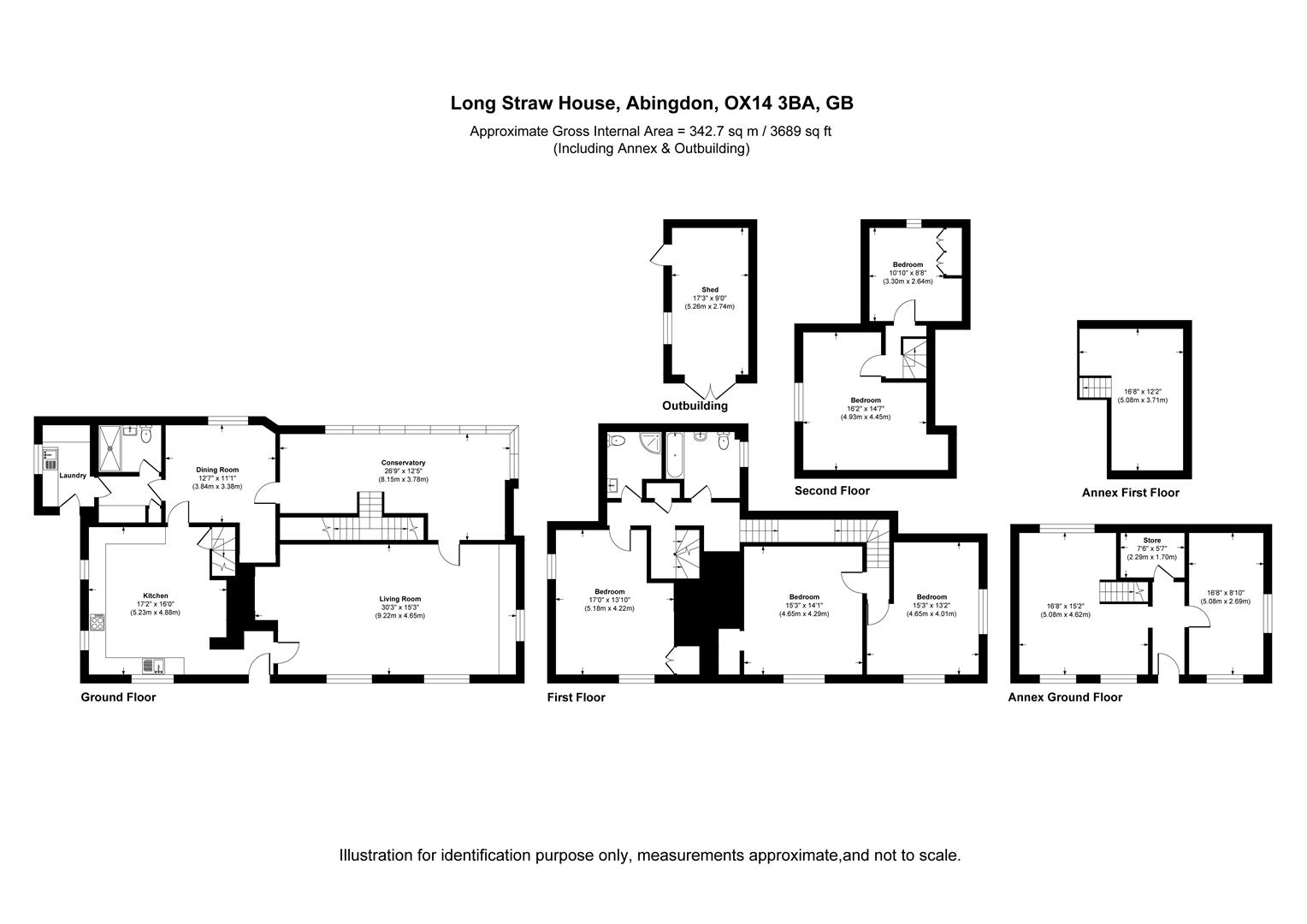 Long Straw House, 82-84 Lower Radley, Nr. Oxford floorplan
