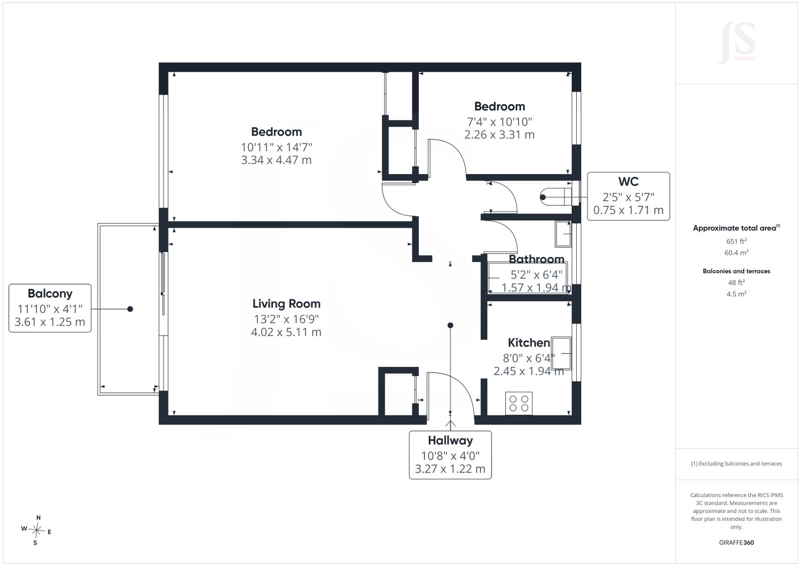 10 Wadhurst Court, Downview Road, Worthing floorplan
