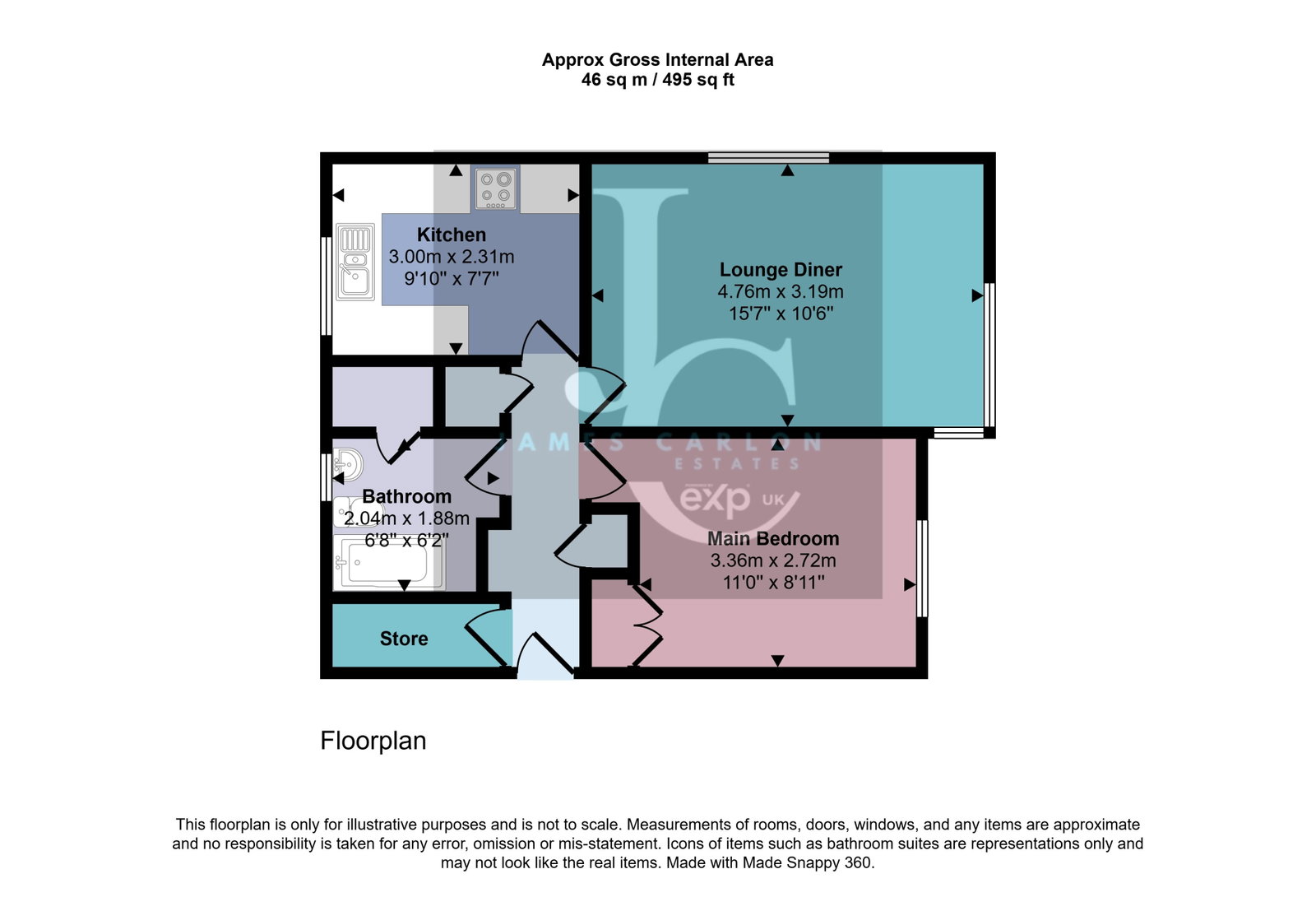 47, Dalford Court, Telford floorplan