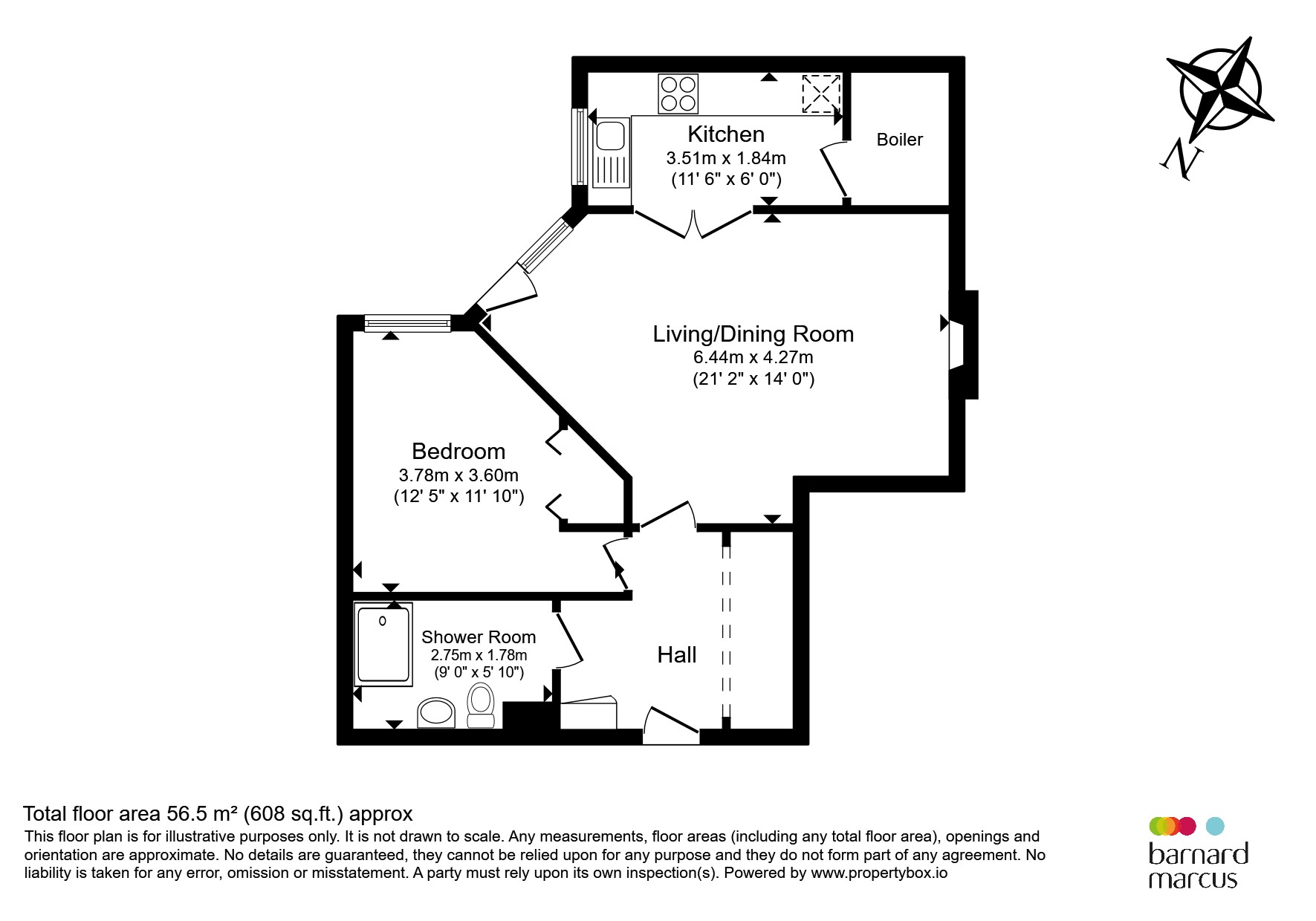 Flat 33, Calverley Court, 370-374, Kingston Road, Epsom floorplan